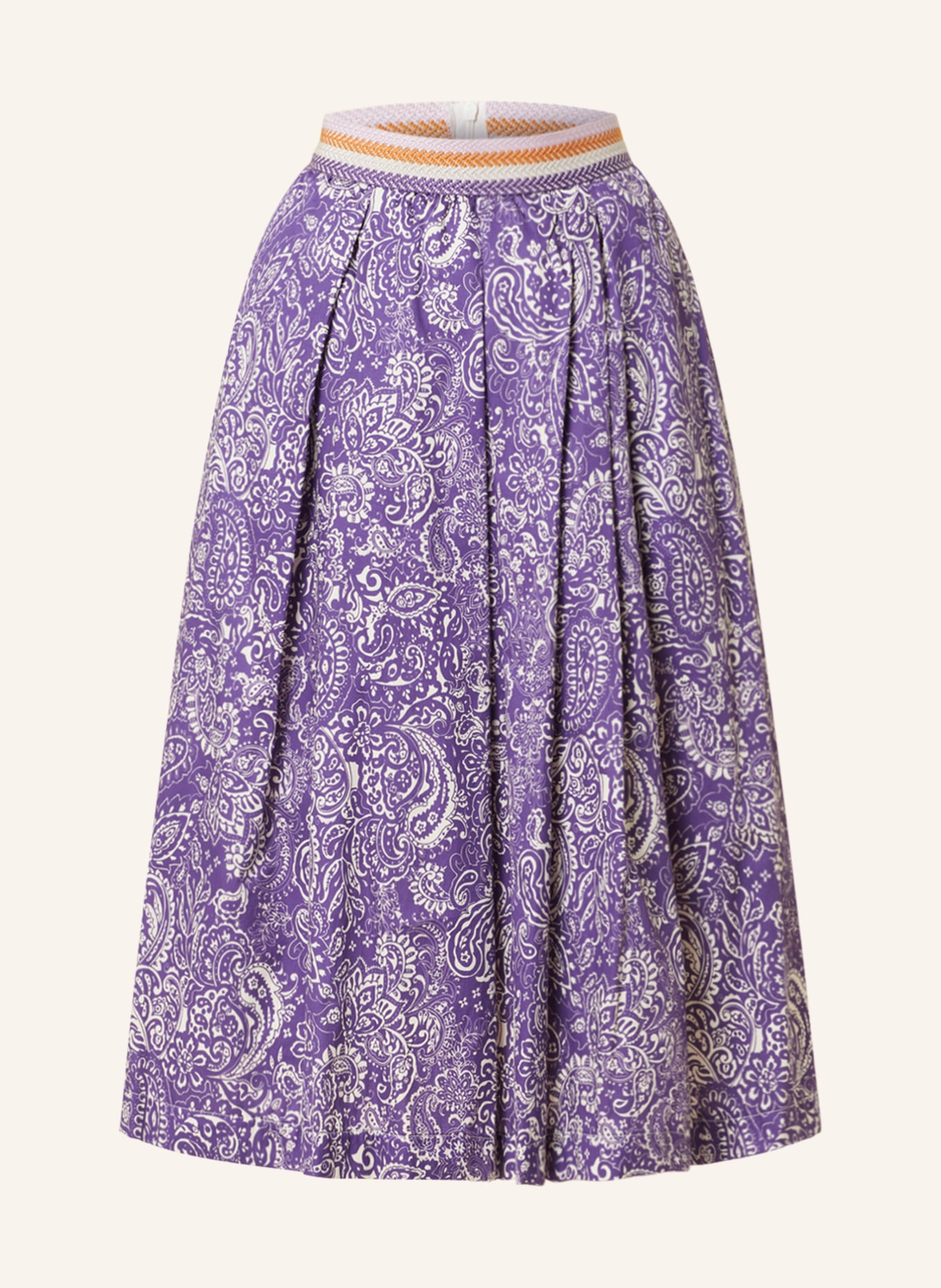 KINGA MATHE Skirt SABIA, Color: DARK PURPLE/ WHITE (Image 1)