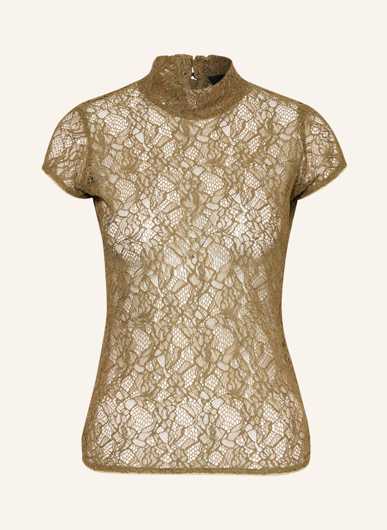 KINGA MATHE Dirndl blouse CHARLOTTE made of lace, Color: OLIVE (Image 1)