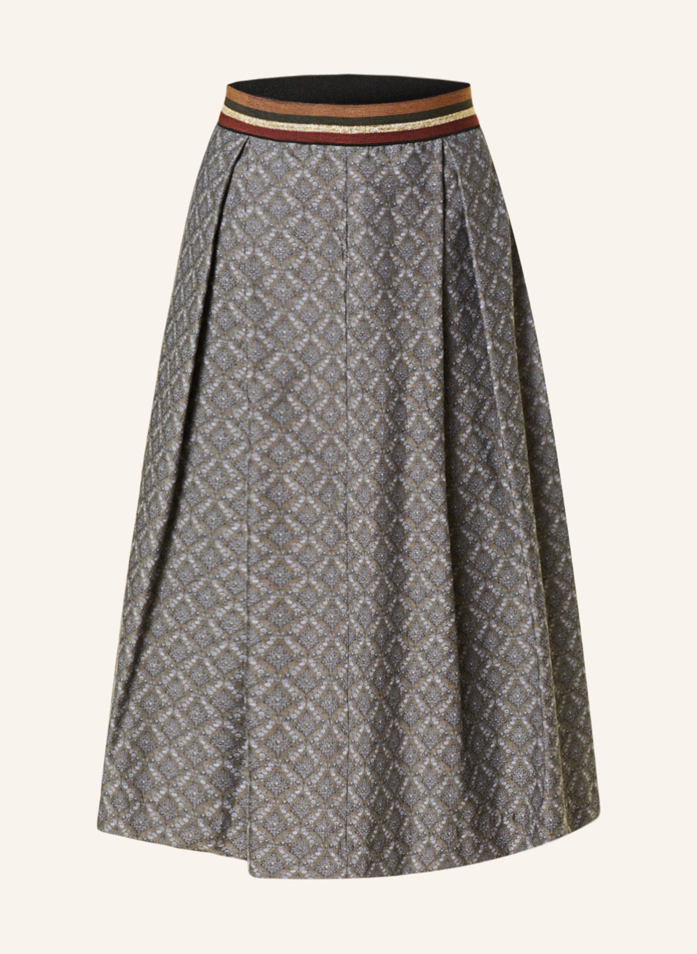 KINGA MATHE Skirt LARA with glitter thread, Color: GRAY/ LIGHT GRAY/ DARK GRAY (Image 1)