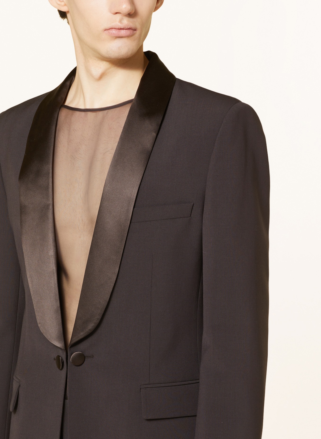 VALENTINO Tuxedo Jacket slim fit, Color: E05 EBANO (Image 4)