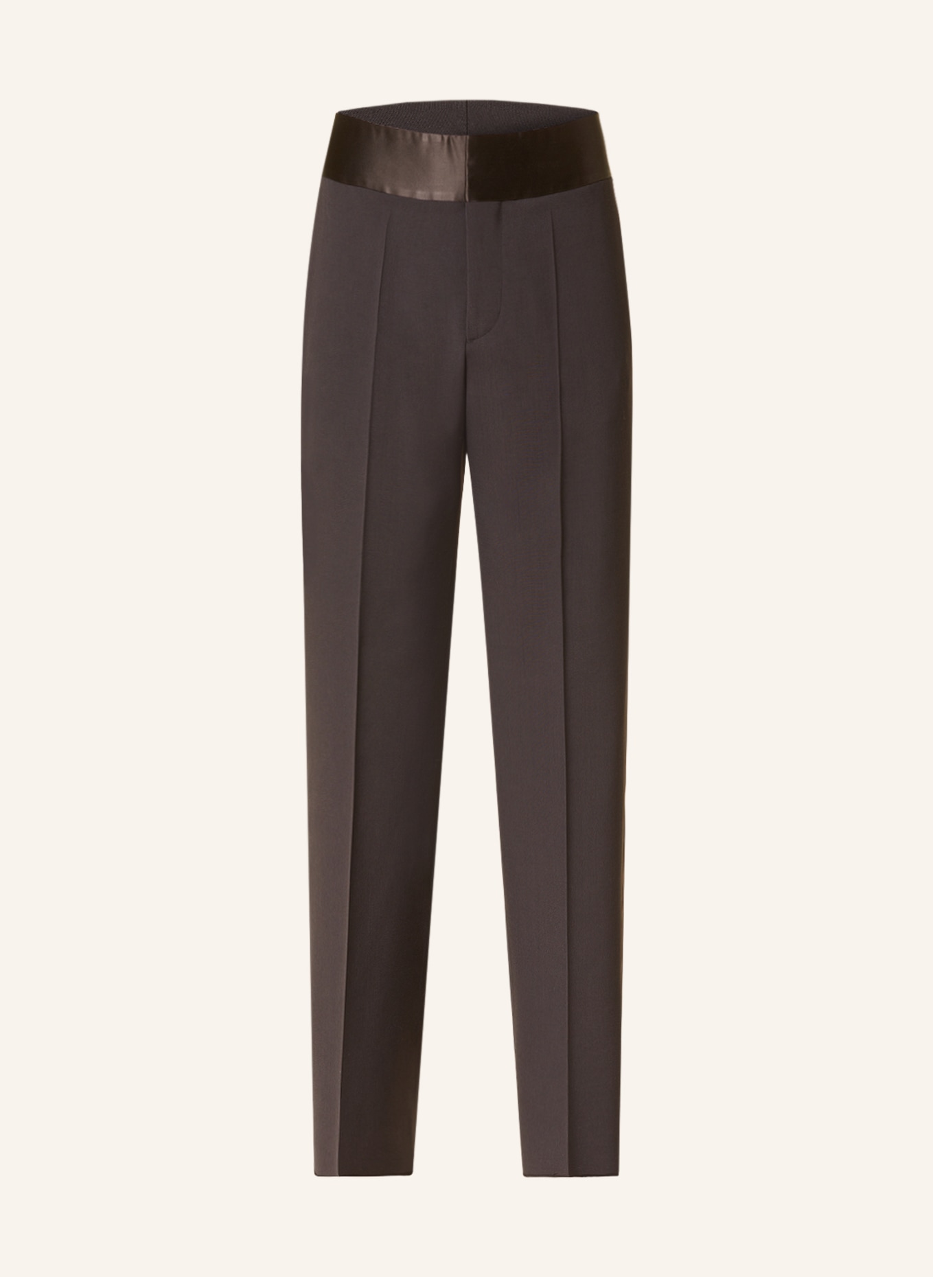 VALENTINO Tuxedo trousers regular fit with tuxedo stripes, Color: DARK BROWN (Image 1)