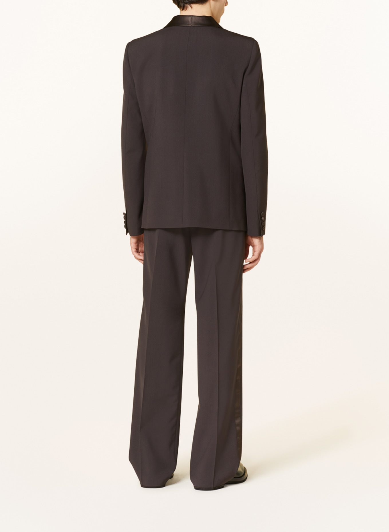 VALENTINO Tuxedo trousers regular fit with tuxedo stripes, Color: DARK BROWN (Image 3)