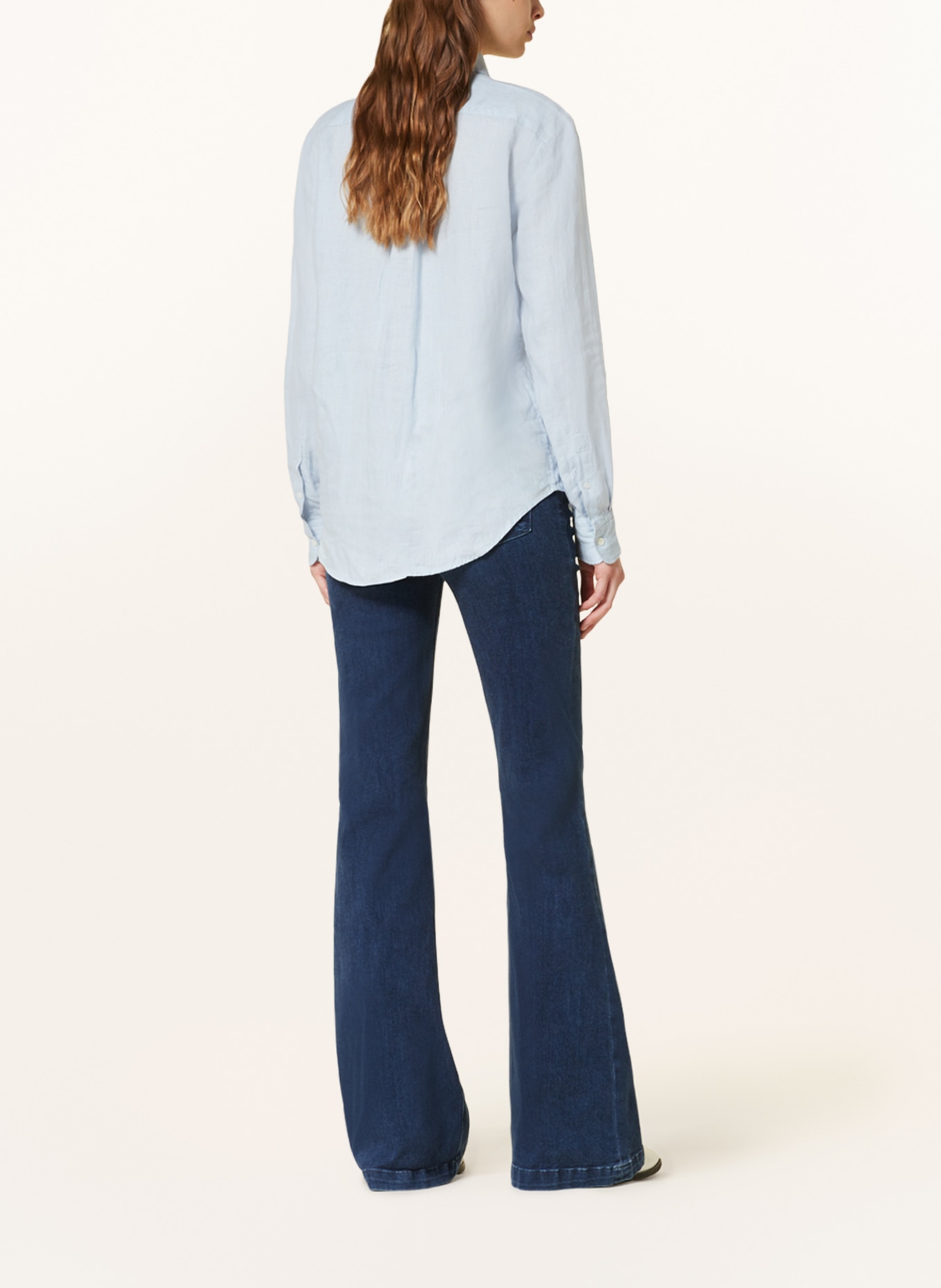 POLO RALPH LAUREN Shirt blouse made of linen: LIGHT BLUE