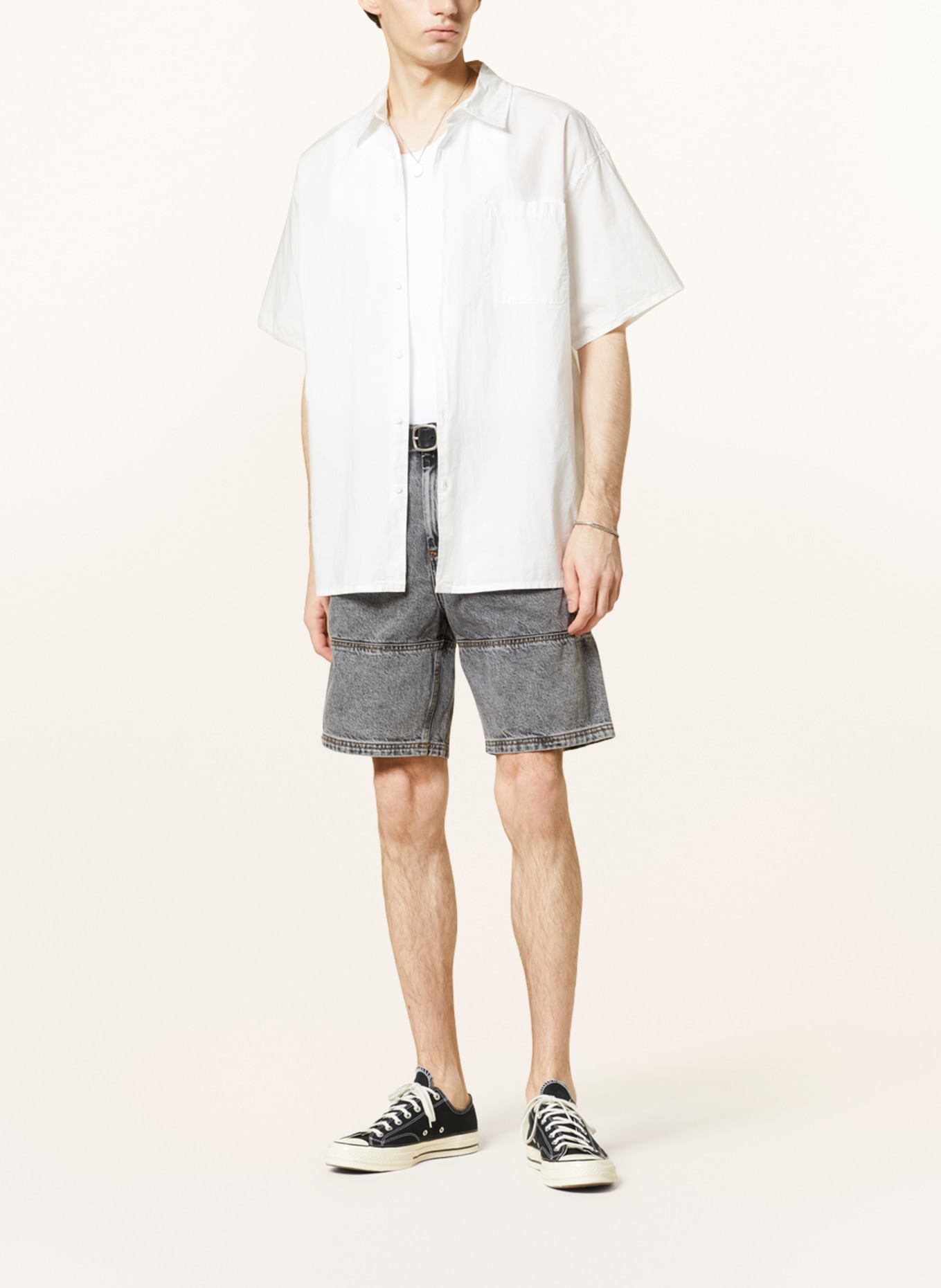 American Vintage Half sleeve shirt comfort fit, Color: WHITE (Image 2)