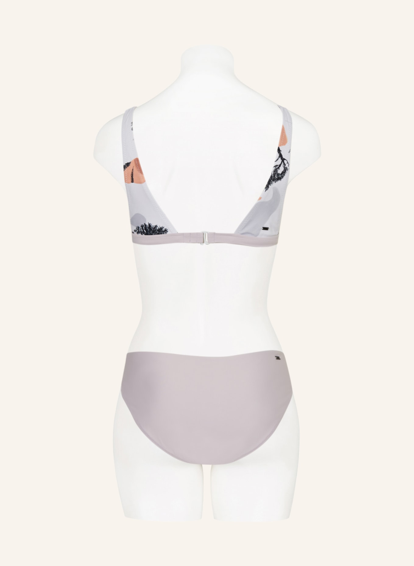 PICTURE Bralette bikini top CLOVE with UV protection 50+, Color: WHITE/ BLACK/ LIGHT ORANGE (Image 3)