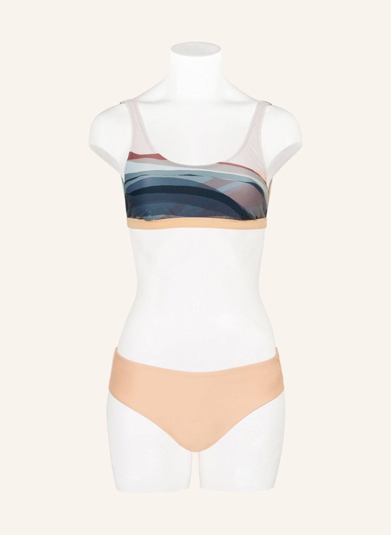 PICTURE Bralette-Bikini-Top CLOVE mit UV-Schutz 50+, Farbe: HELLGRÜN/ HELLORANGE/ BEIGE (Bild 2)