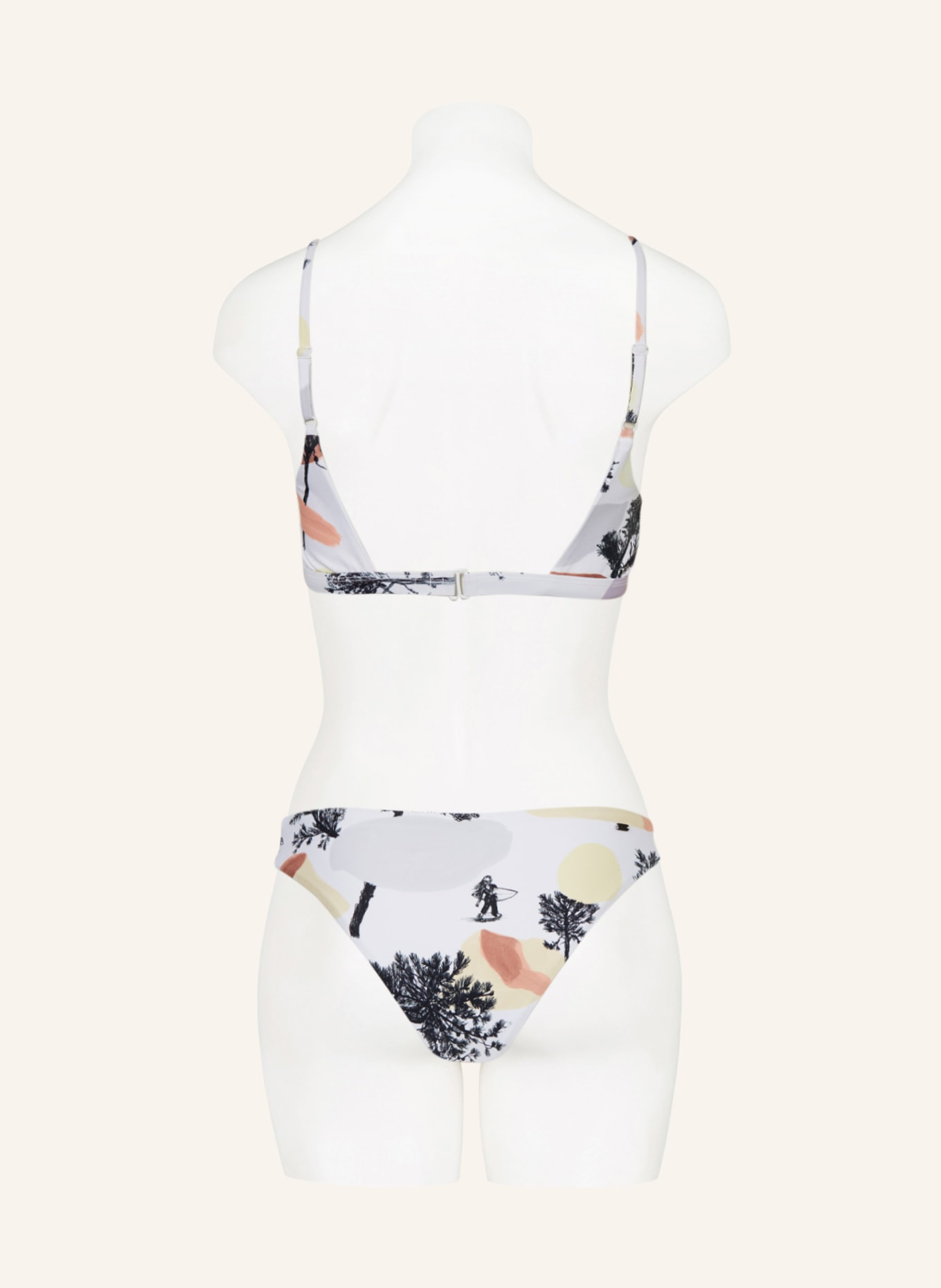 PICTURE Bralette bikini top KALTA with UV protection 50+, Color: WHITE/ BLACK/ LIGHT ORANGE (Image 3)