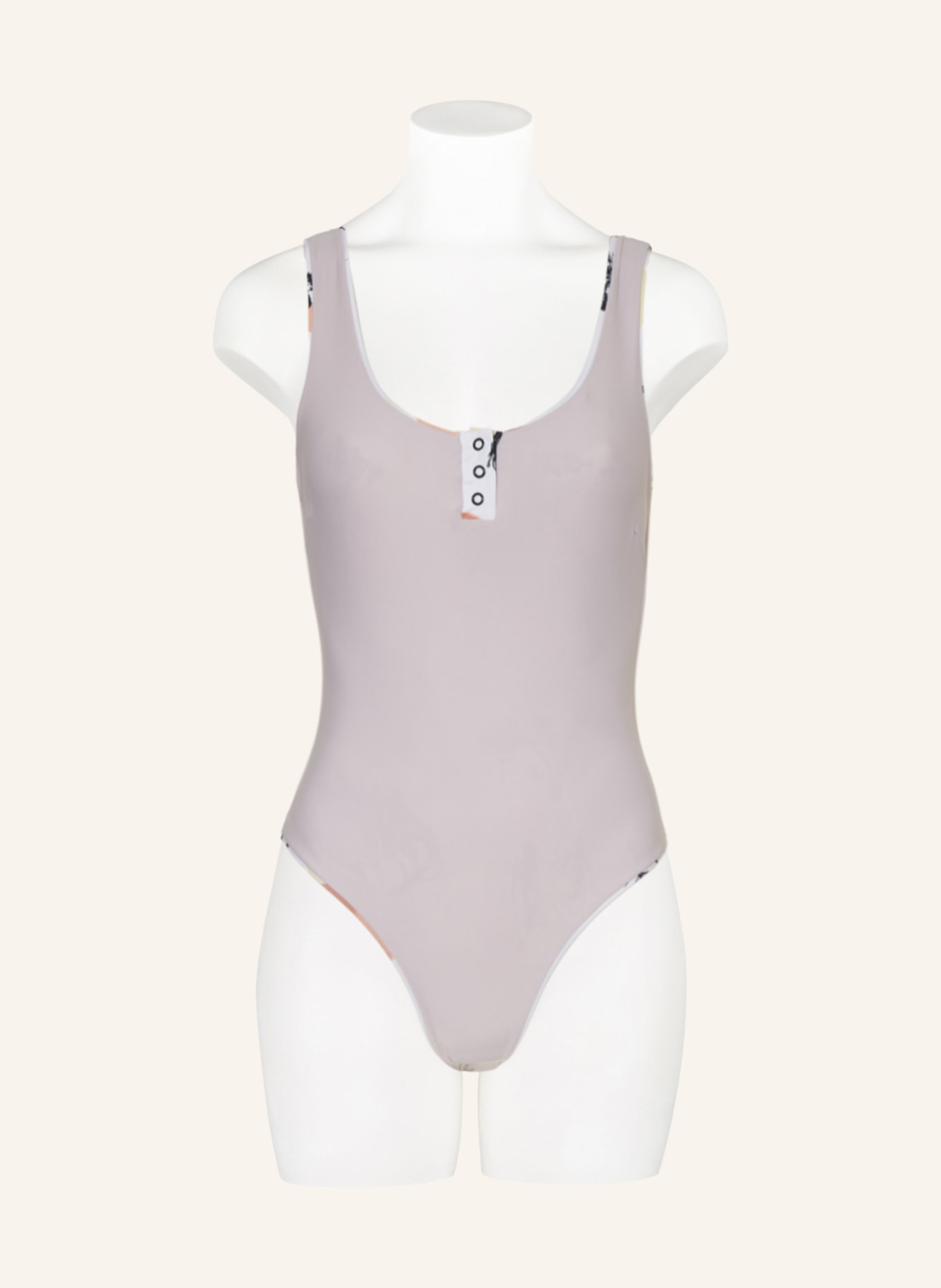 PICTURE Swimsuit NANOE reversible with UV protection 50+, Color: WHITE/ BLACK/ YELLOW (Image 4)