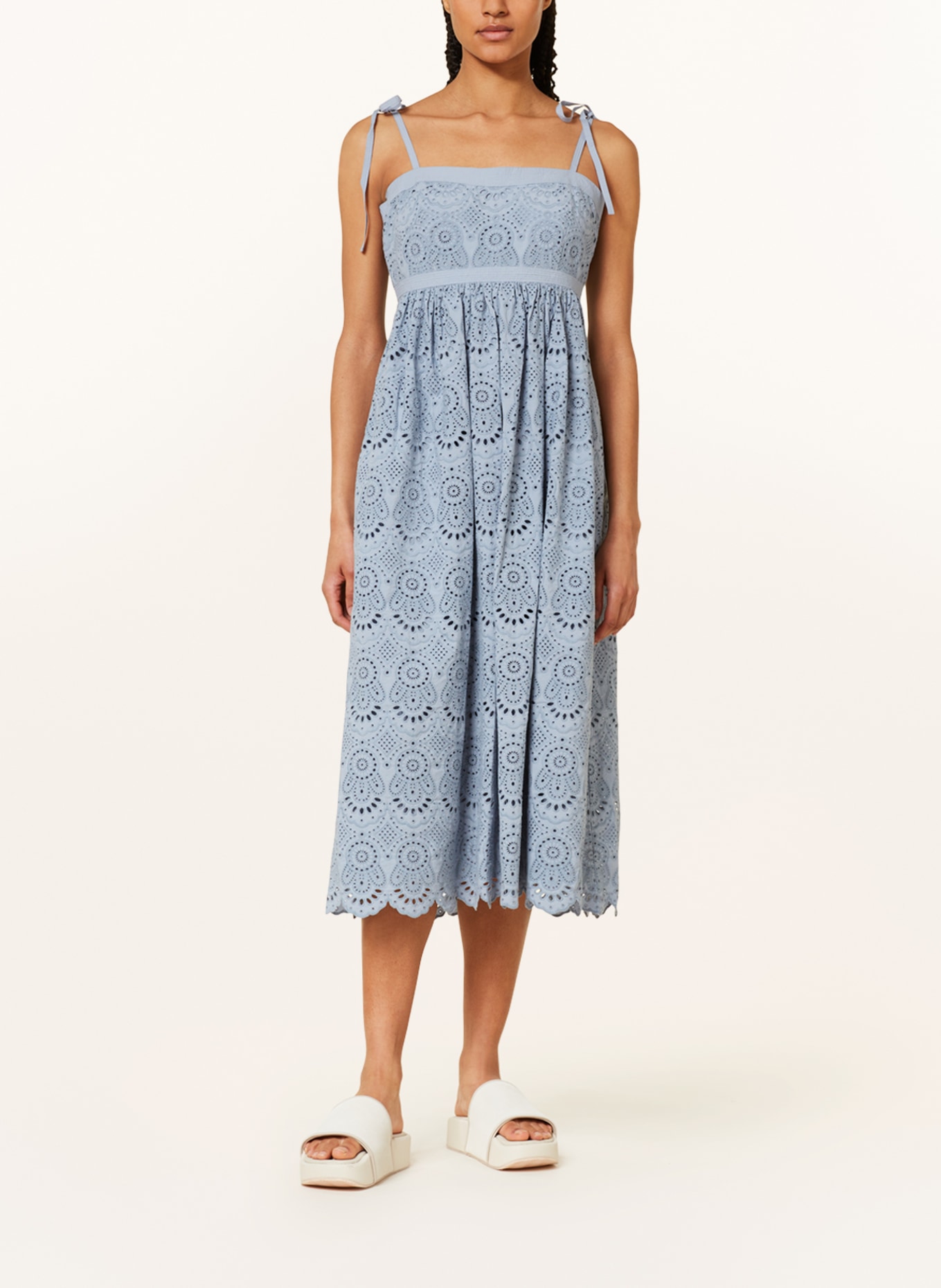 ULLA JOHNSON Dress MATILDE made of lace, Color: LIGHT BLUE (Image 2)