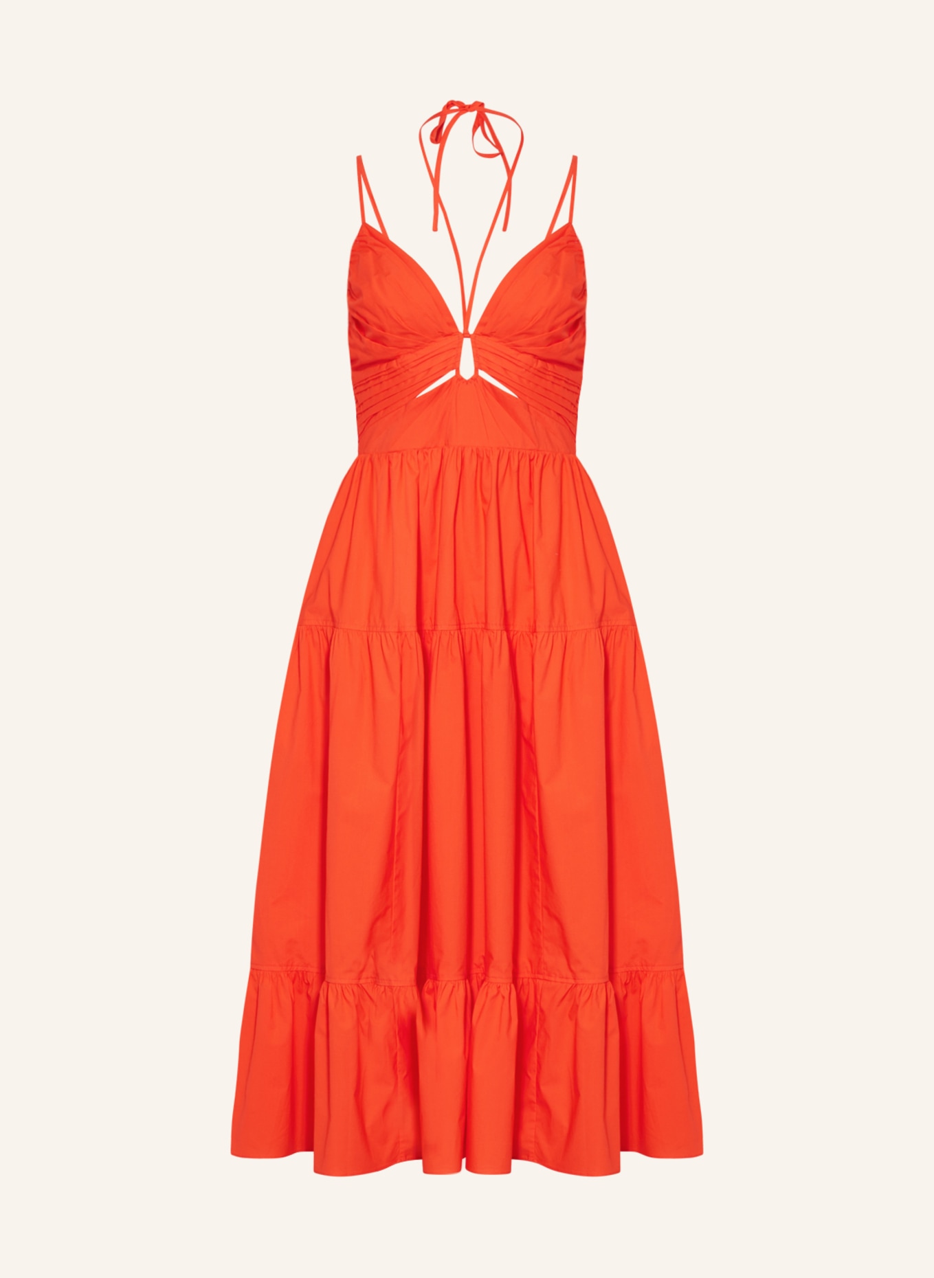 ULLA JOHNSON Kleid PHOEBE mit Cut-outs, Farbe: ROT (Bild 1)