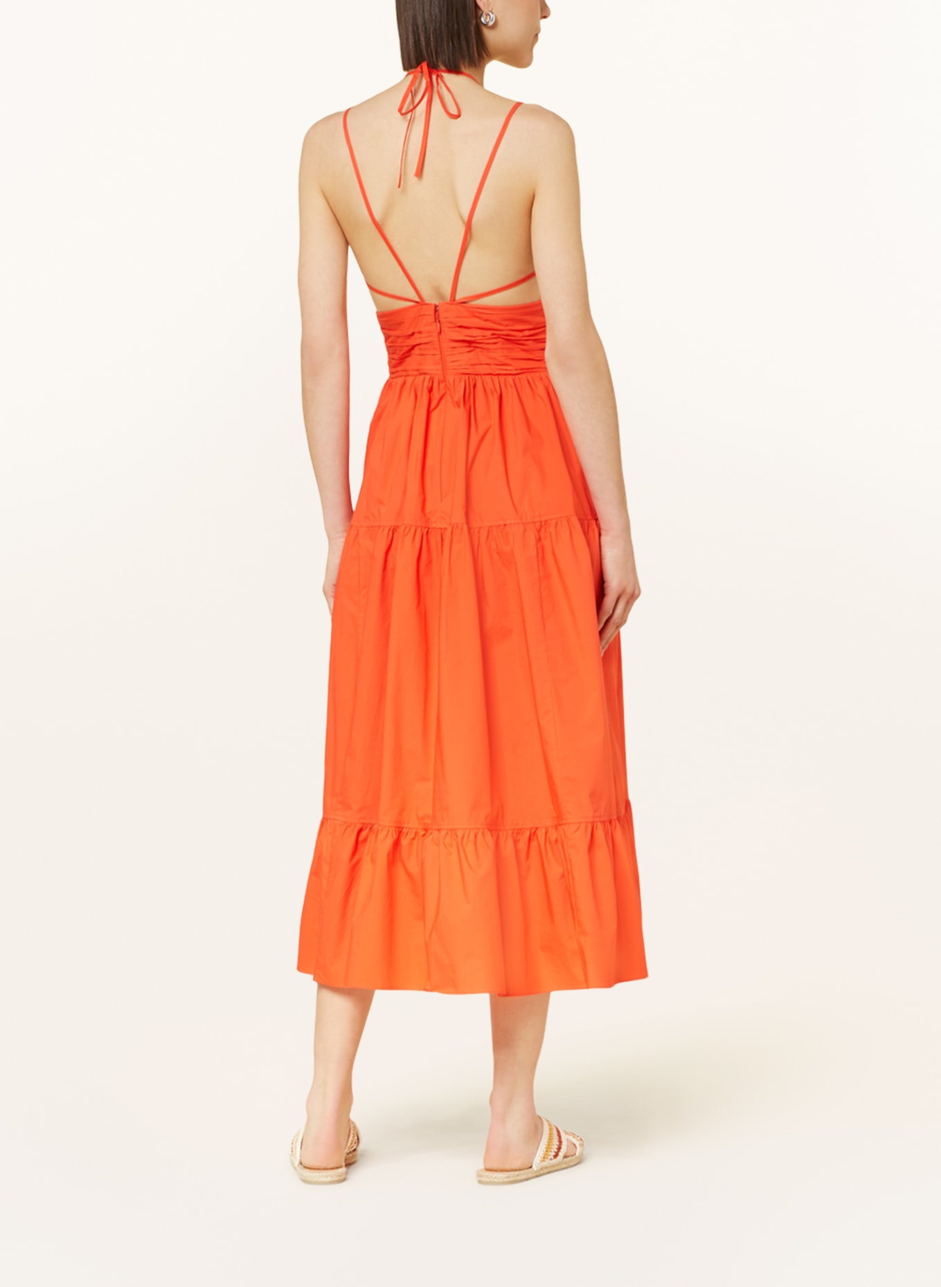 ULLA JOHNSON Kleid PHOEBE mit Cut-outs, Farbe: ROT (Bild 3)
