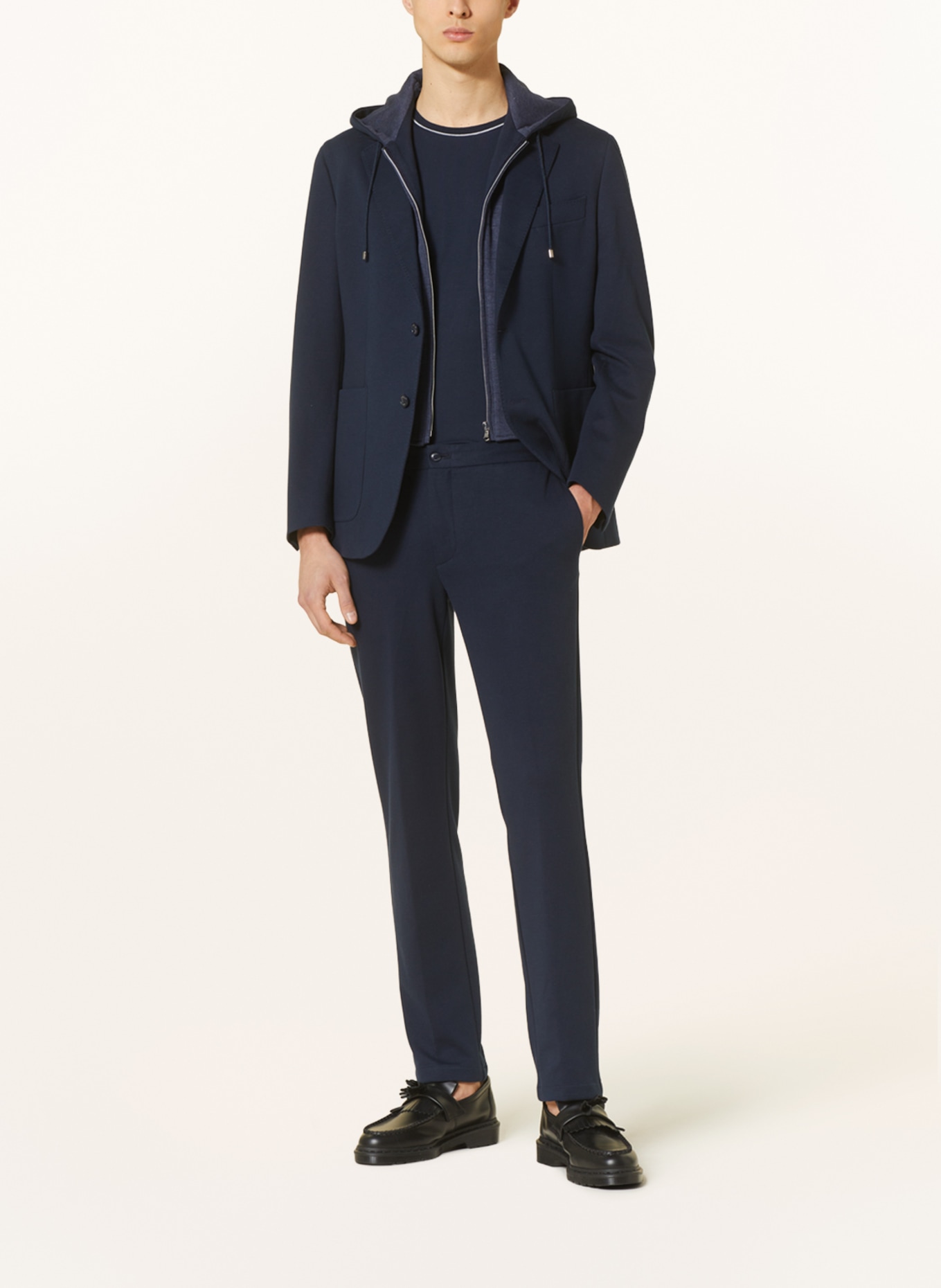 HACKETT LONDON Suit trousers in jogger style slim fit, Color: DARK BLUE (Image 2)