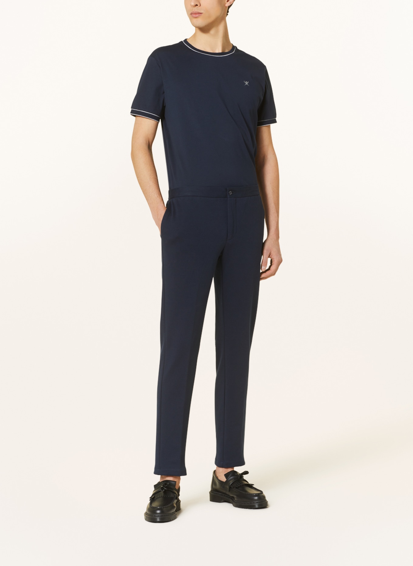HACKETT LONDON Suit trousers in jogger style slim fit, Color: DARK BLUE (Image 3)