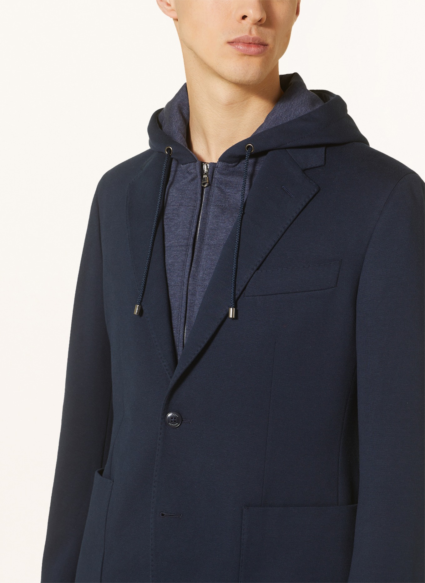 HACKETT LONDON Suit jacket regular fit in jersey with detachable