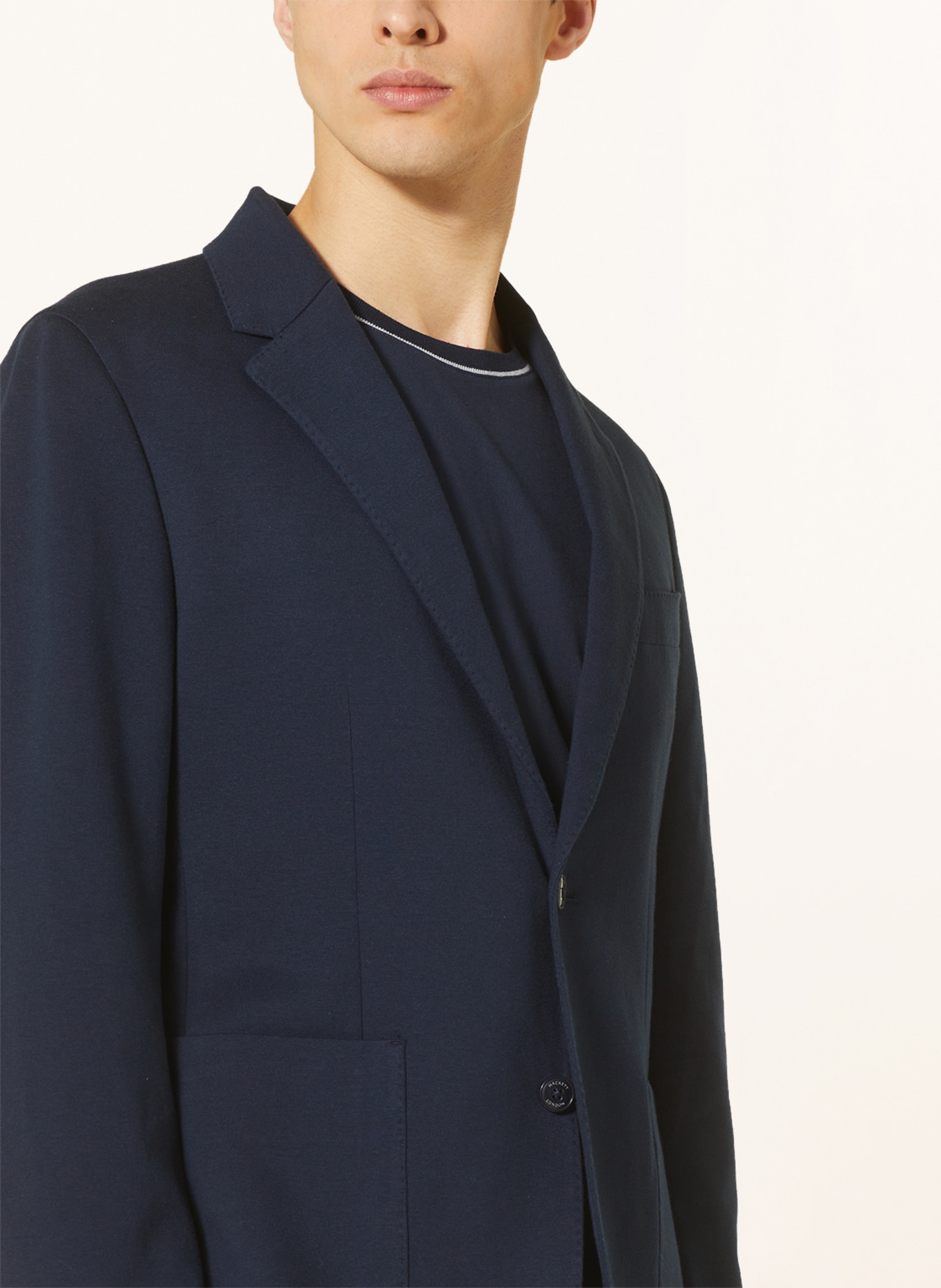 HACKETT LONDON Suit jacket regular fit in jersey with detachable