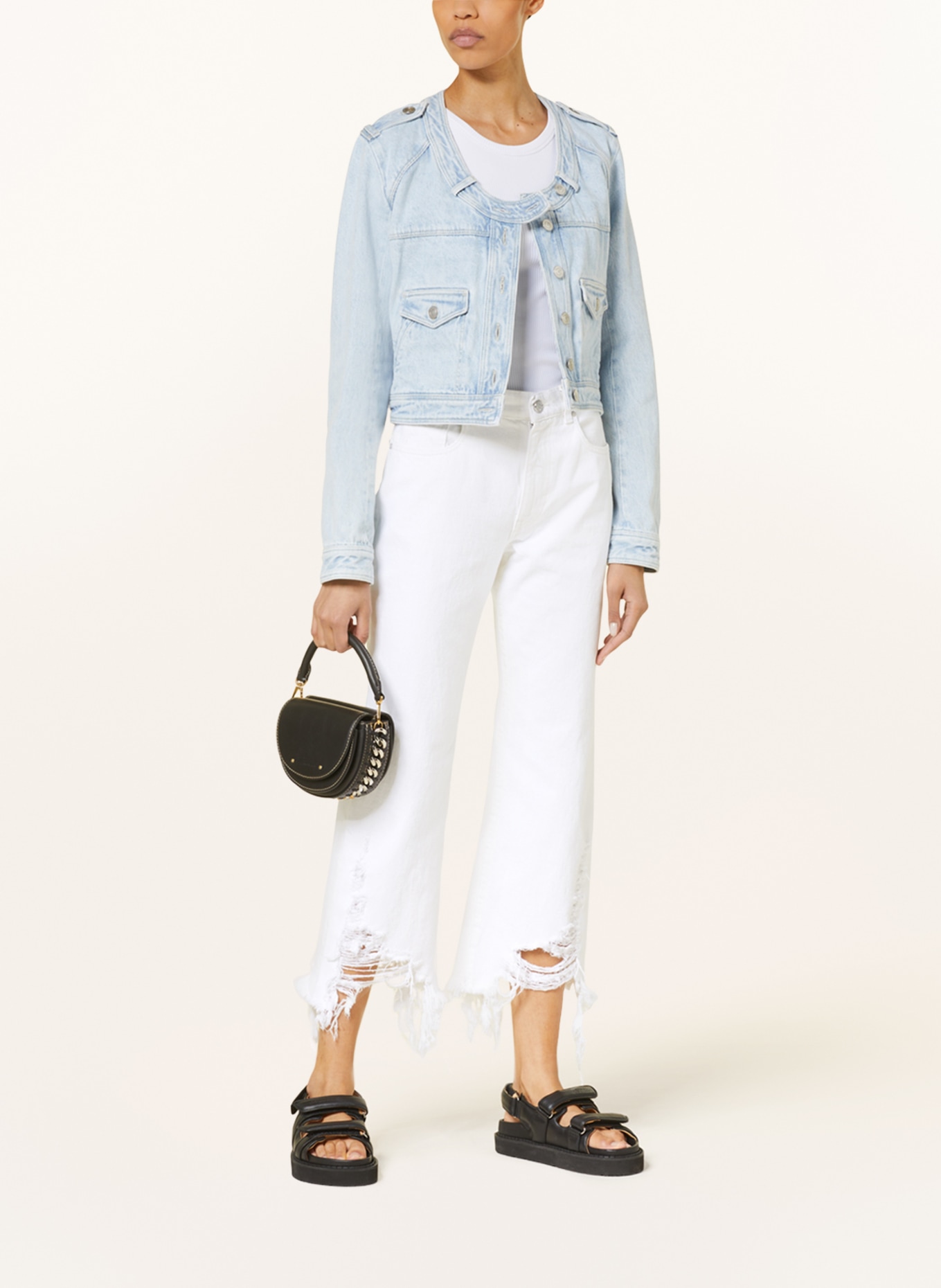 STELLA McCARTNEY 7/8 jeans, Color: WHITE (Image 2)