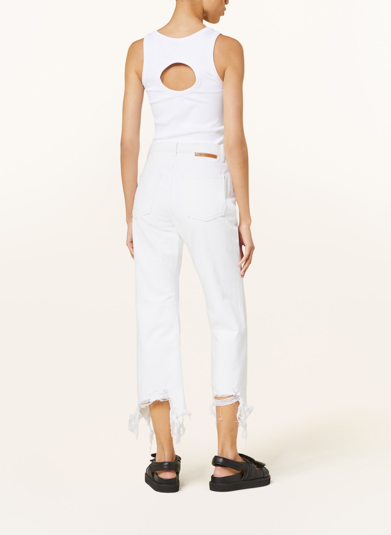 STELLA McCARTNEY 7/8 jeans, Color: WHITE (Image 3)