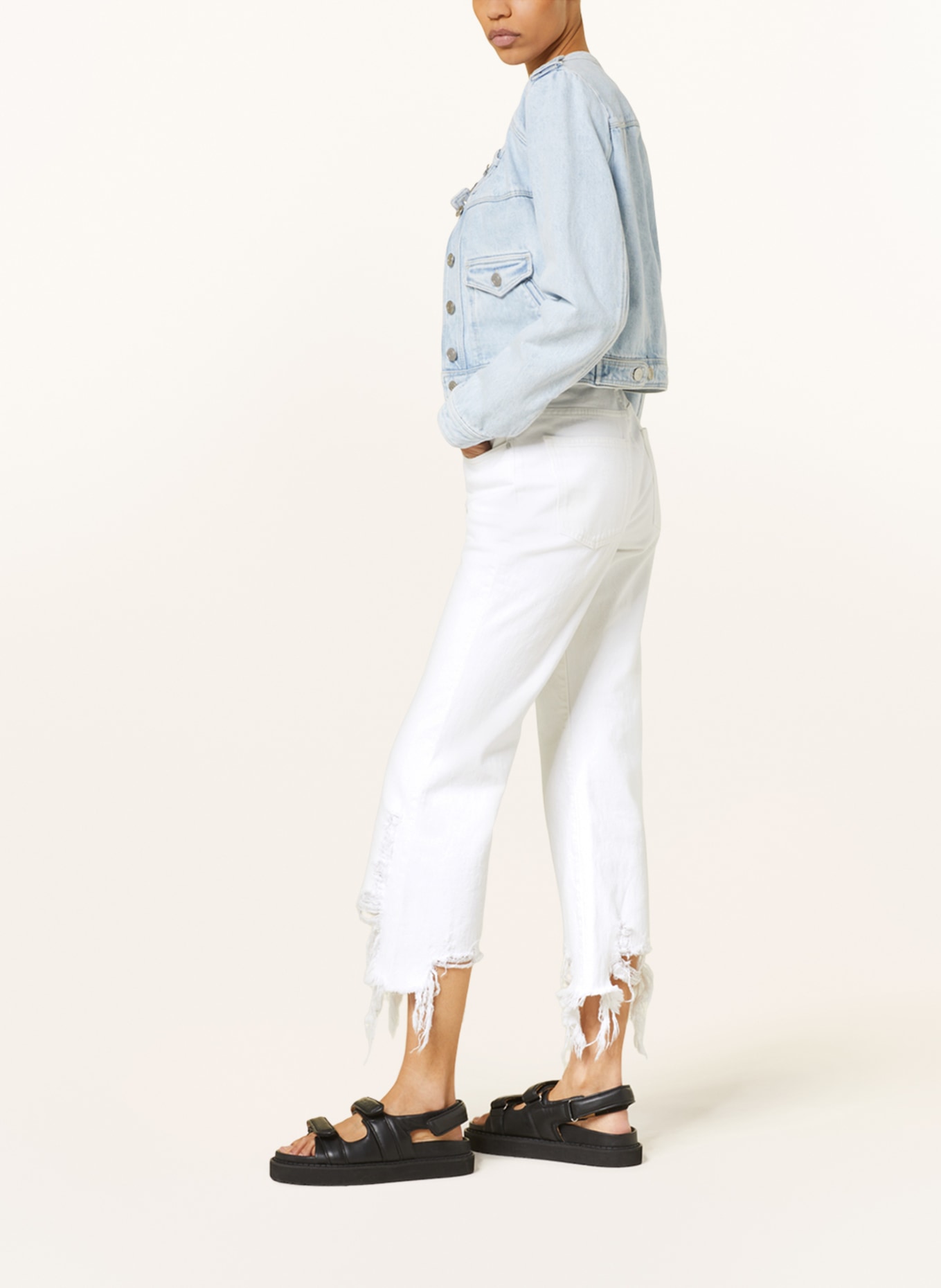STELLA McCARTNEY 7/8 jeans, Color: WHITE (Image 4)