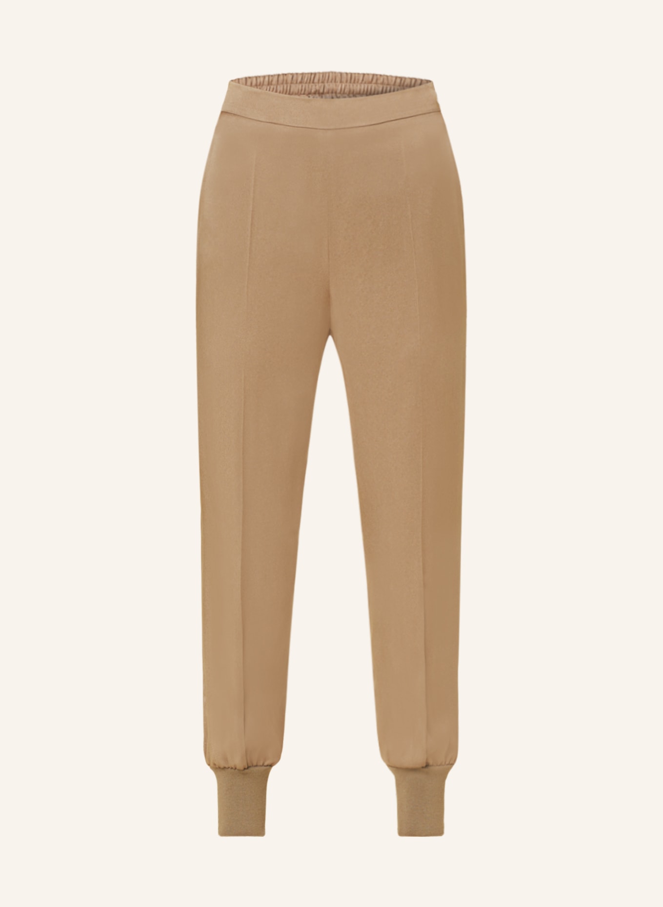 STELLA McCARTNEY Spodnie w stylu dresowym z satyny, Kolor: SZAROBRĄZOWY (Obrazek 1)