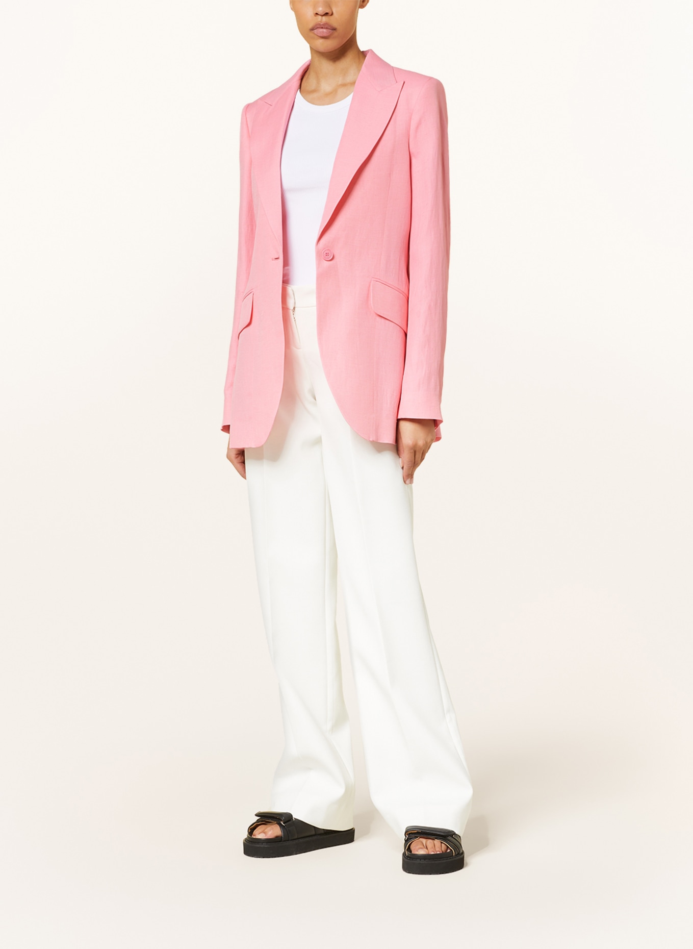 STELLA McCARTNEY Blazer with linen, Color: PINK (Image 2)