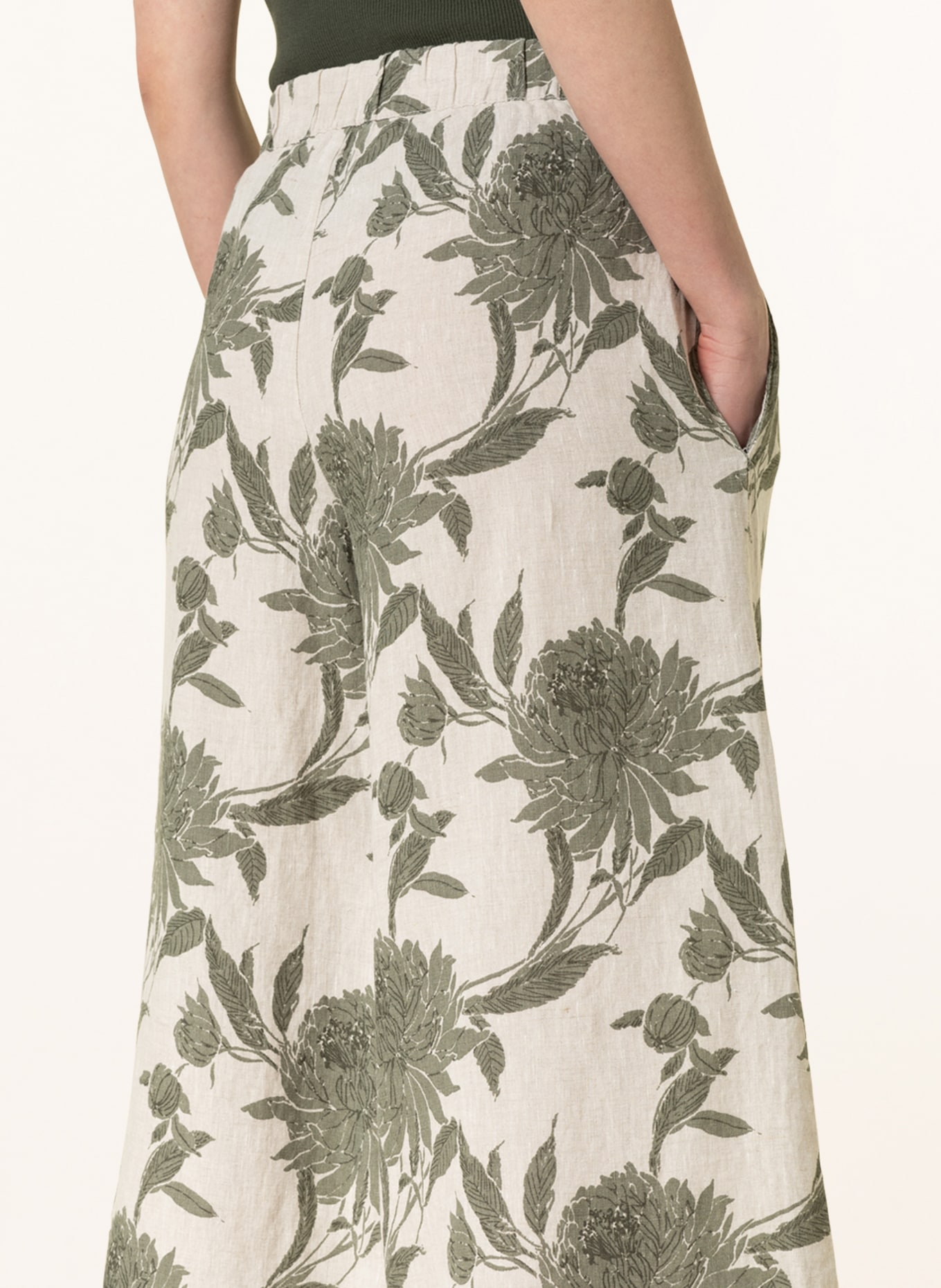 MAC Linen culottes, Color: CREAM/ KHAKI (Image 5)
