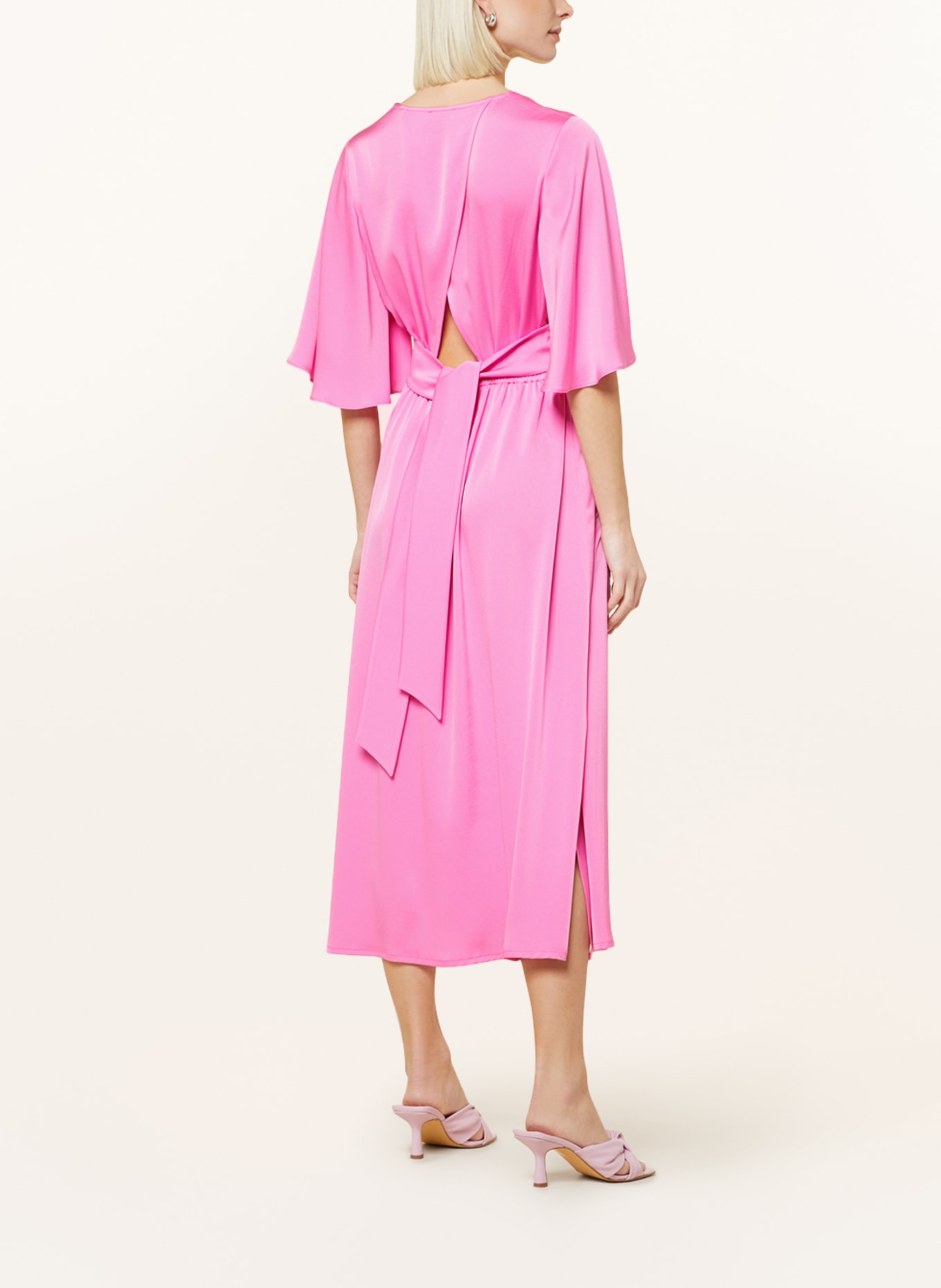 RIANI Satin dress with cut-out, Color: PINK (Image 3)