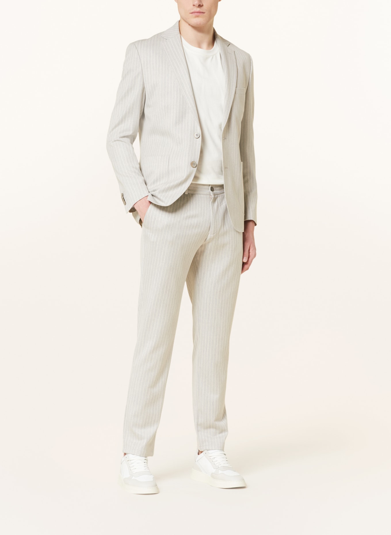 PAUL Spodnie garniturowe extra slim fit, Kolor: JASNOCZARY (Obrazek 2)