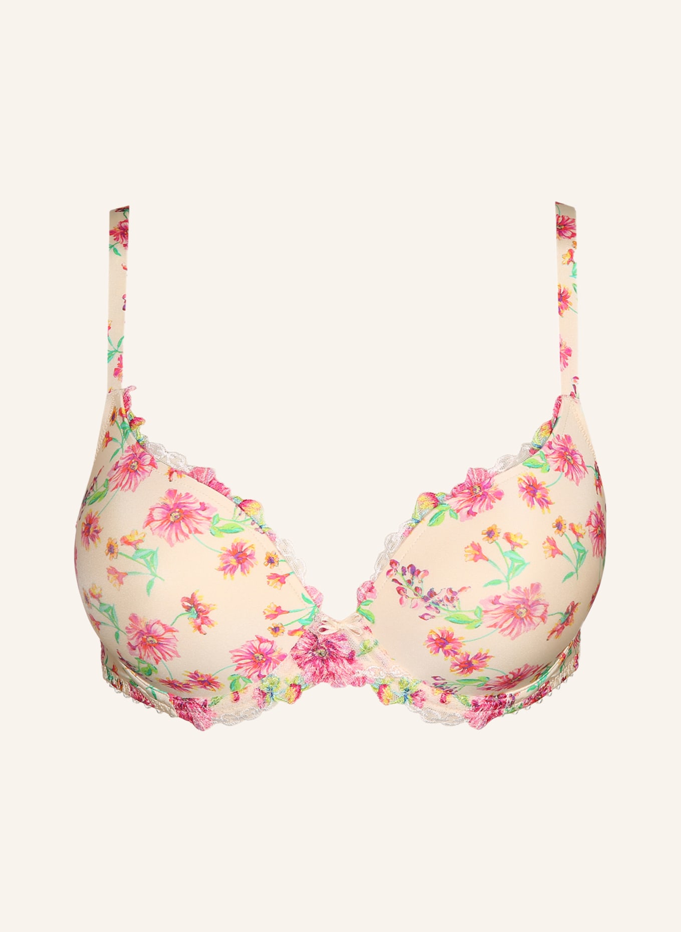 MARIE JO Molded cup bra CHEN, Color: CREAM/ PINK/ GREEN(Image null)