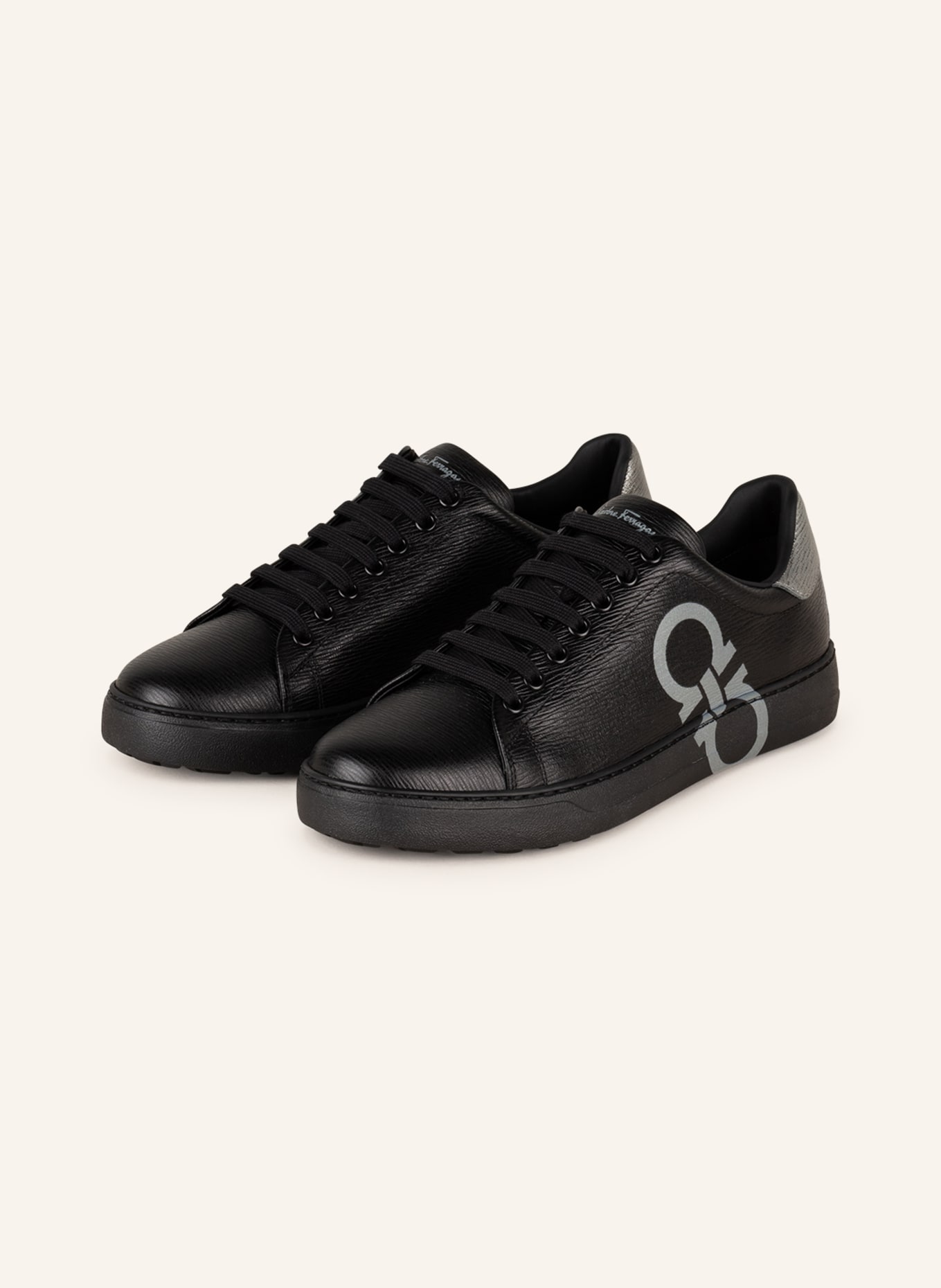 FERRAGAMO Sneakers NUMBER, Color: BLACK/ SILVER (Image 1)