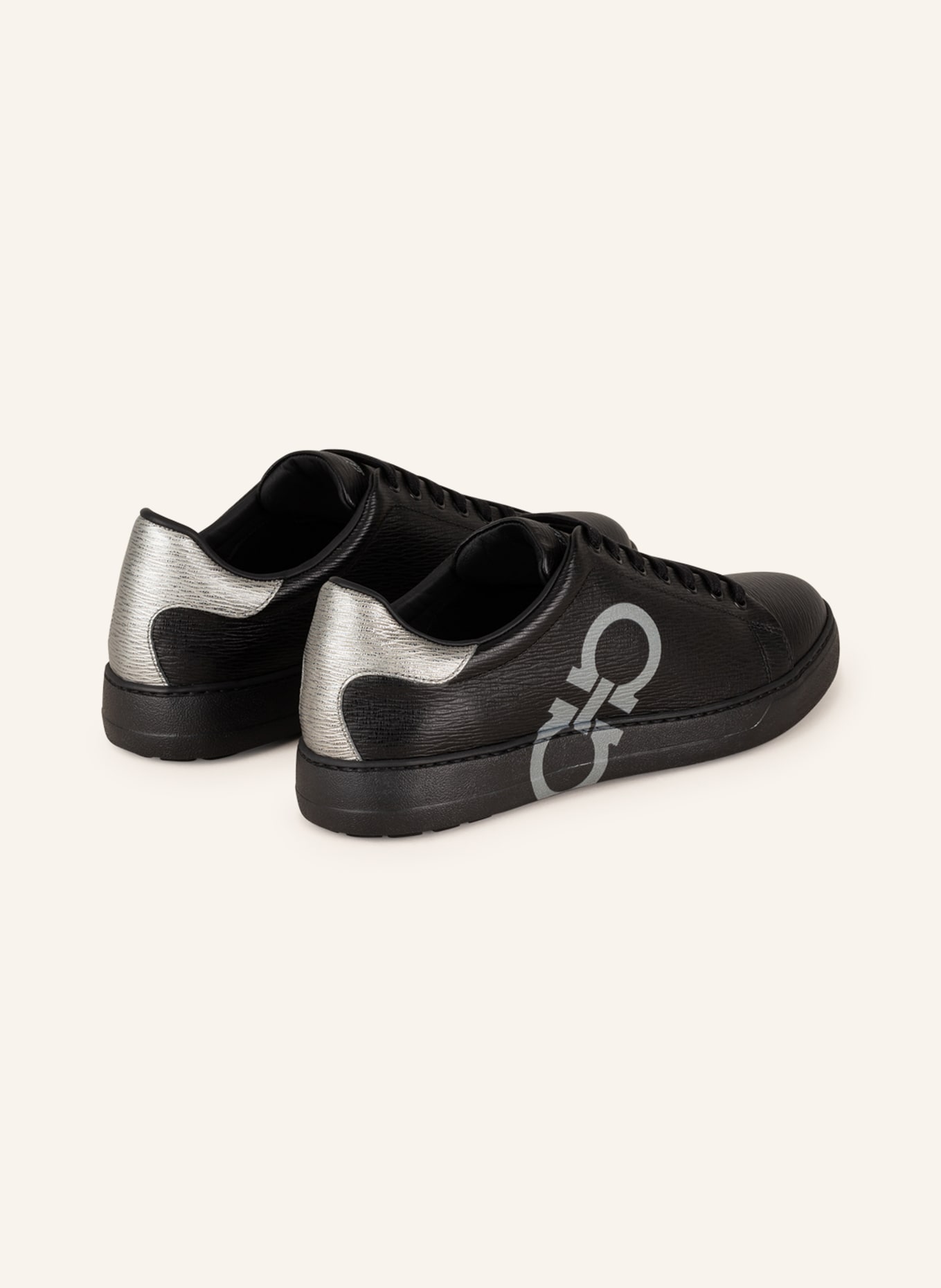 FERRAGAMO Sneakers NUMBER, Color: BLACK/ SILVER (Image 2)
