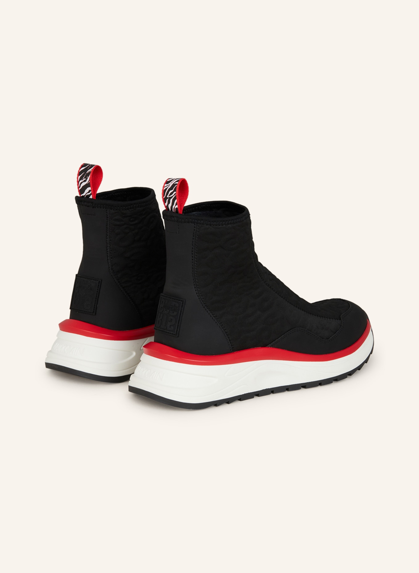 MARC CAIN High-top sneakers, Color: BLACK/ RED (Image 2)