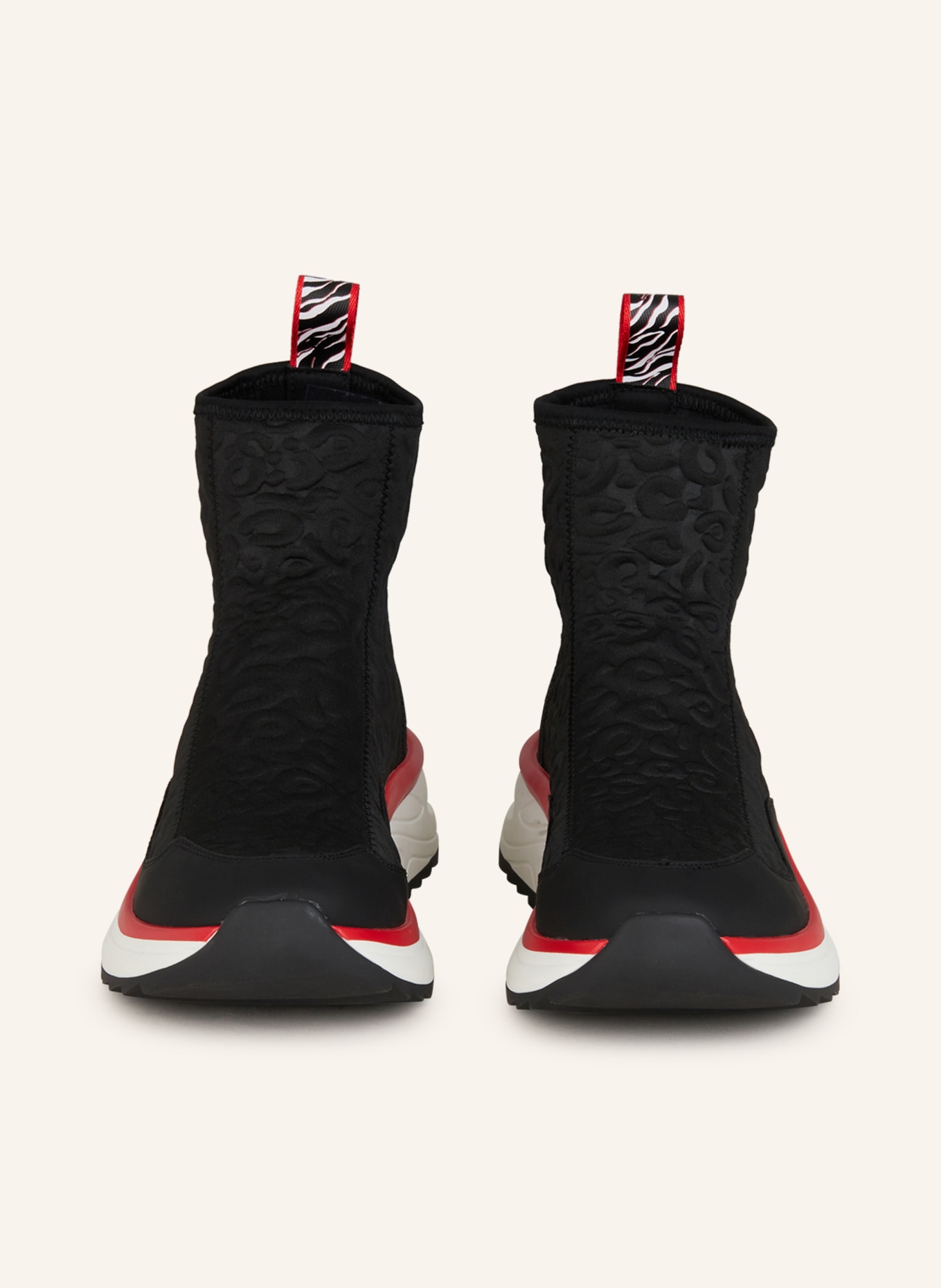 MARC CAIN High-top sneakers, Color: BLACK/ RED (Image 3)