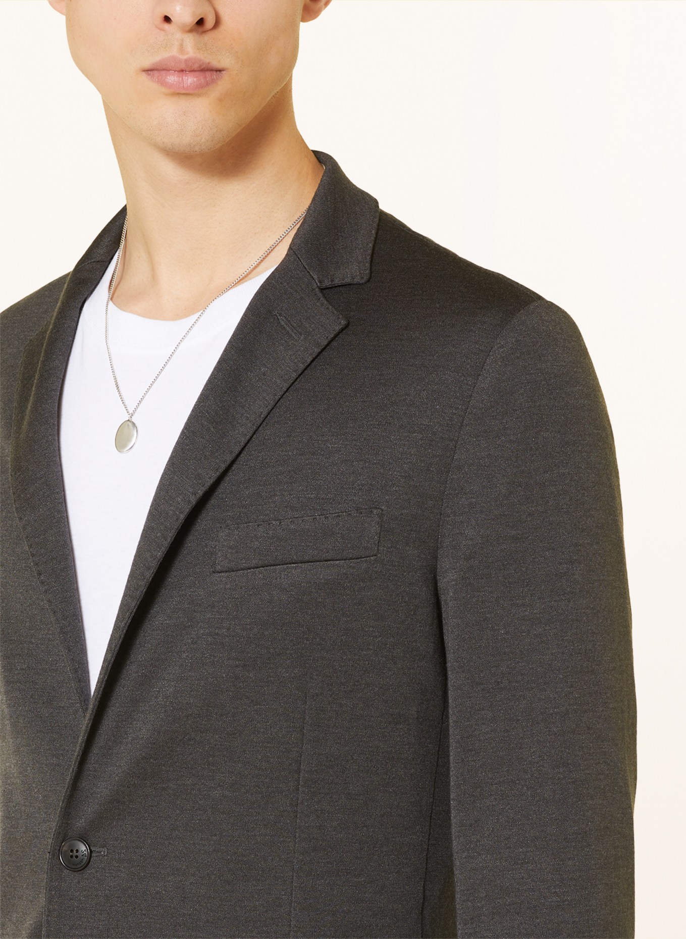 manzoni 24 Cashmere tailored jacket extra slim fit with silk, Color: DARK GRAY (Image 5)