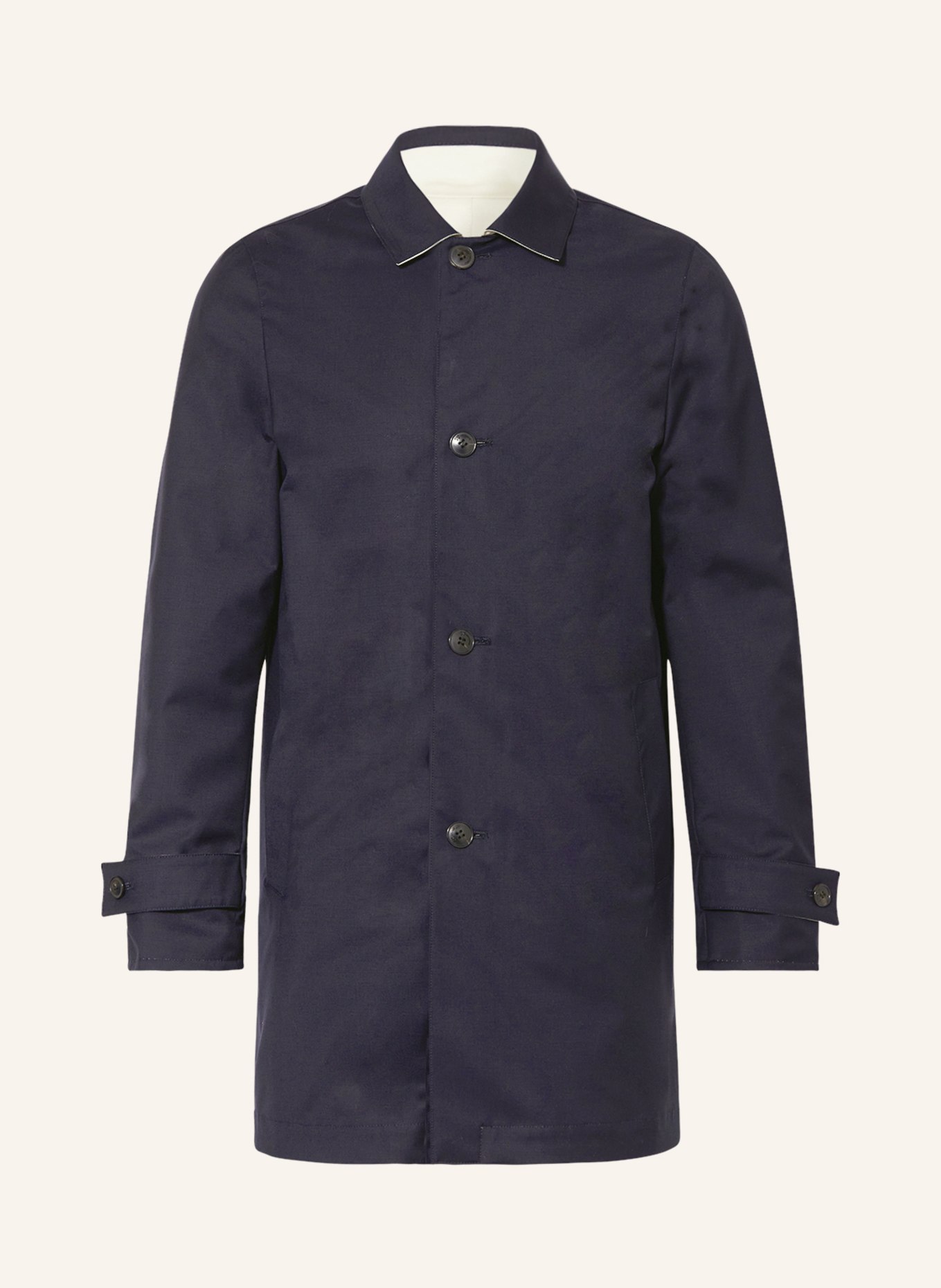 manzoni 24 Reversible wool coat, Color: DARK BLUE (Image 1)
