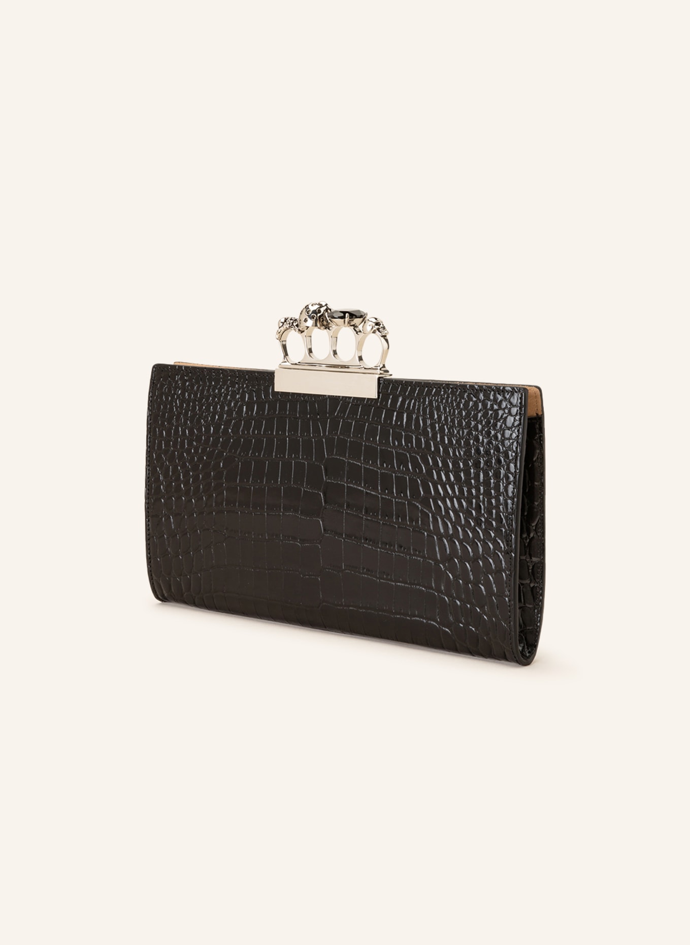 Alexander McQUEEN Clutch THE FOUR RING, Color: BLACK (Image 2)
