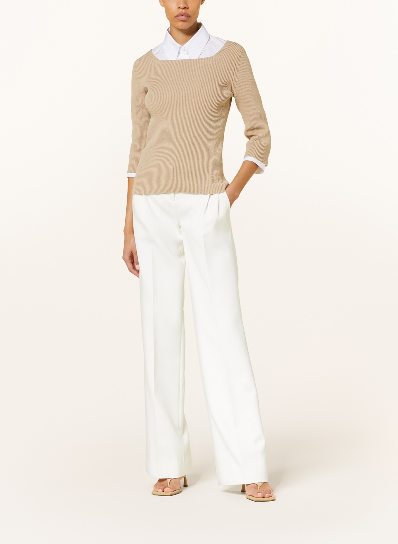 FENDI Pullover mit 3/4-Arm, Farbe: BEIGE (Bild 2)