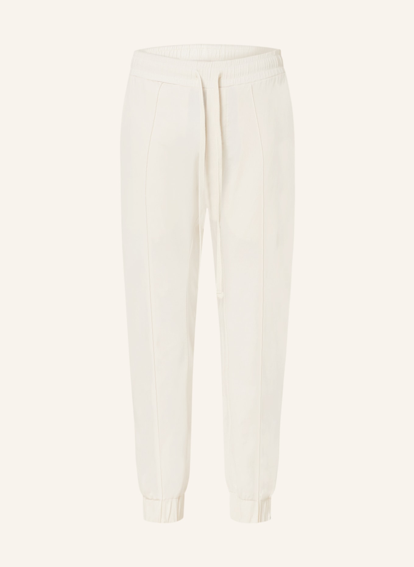 thom/krom Trousers in jogger style loose fit with linen, Color: ECRU (Image 1)