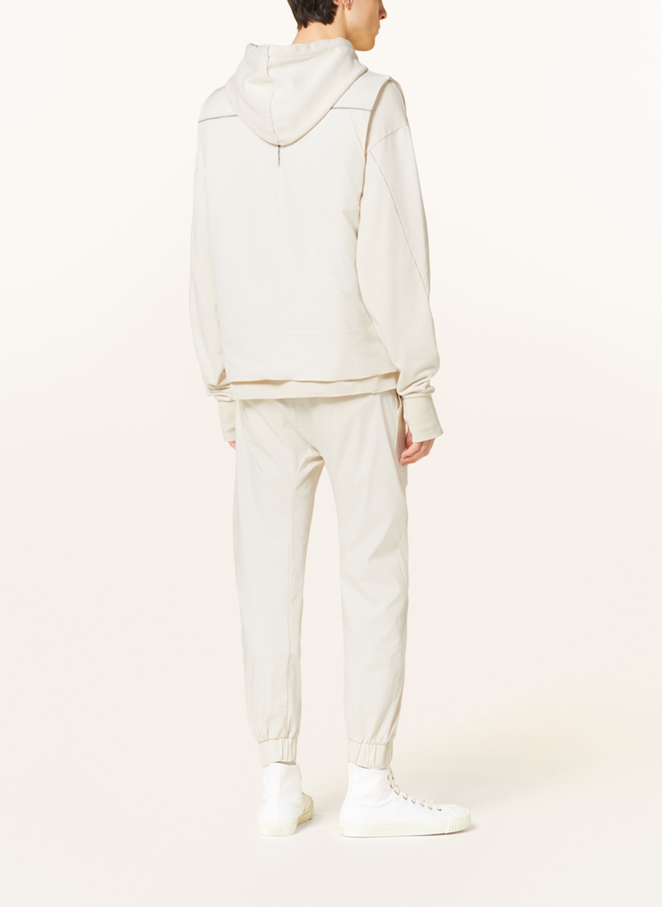 thom/krom Trousers in jogger style loose fit with linen, Color: ECRU (Image 3)