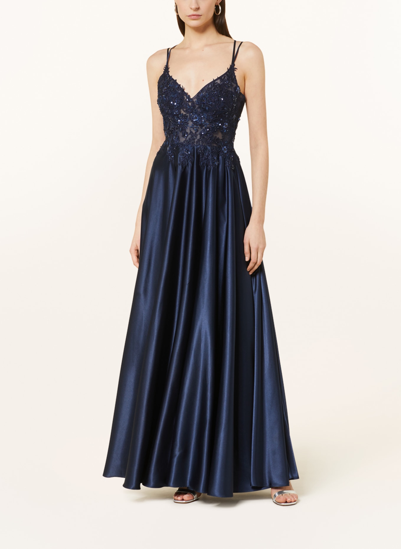 VM Vera Mont Evening dress with decorative gems and sequins, Color: DARK BLUE (Image 2)