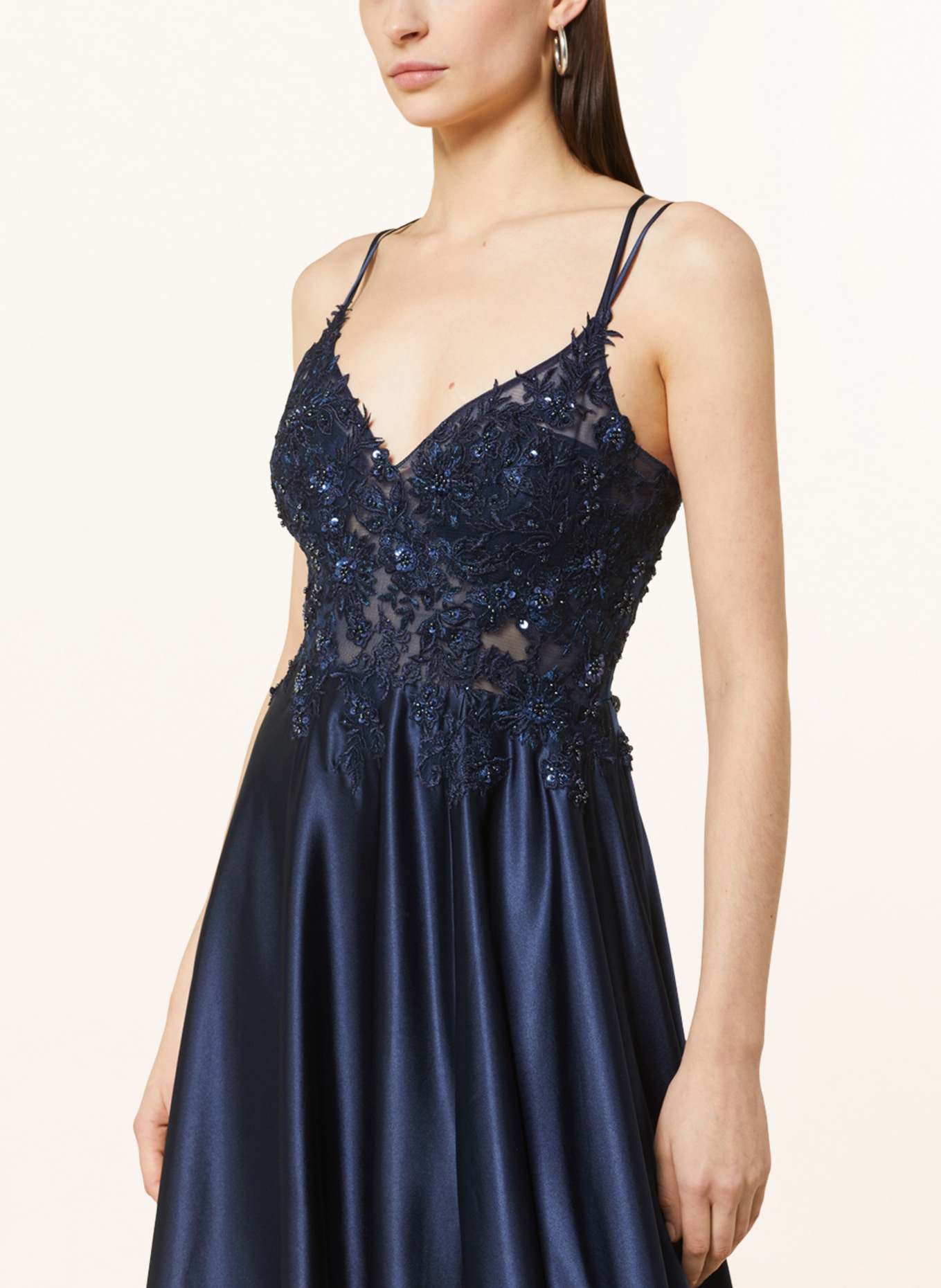 VM Vera Mont Evening dress with decorative gems and sequins, Color: DARK BLUE (Image 4)