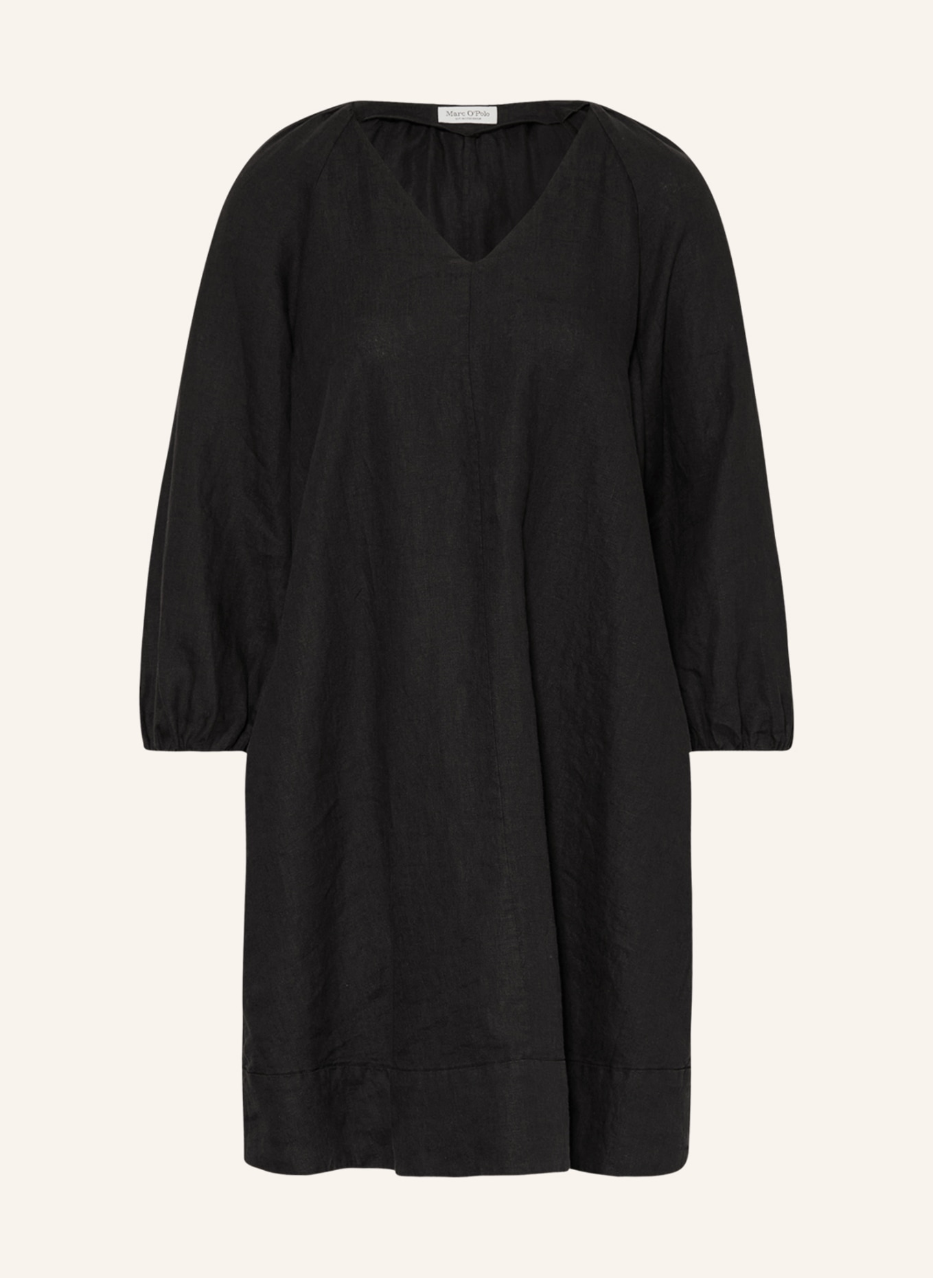 Marc O'Polo Linen dress with 3/4 sleeves, Color: BLACK (Image 1)