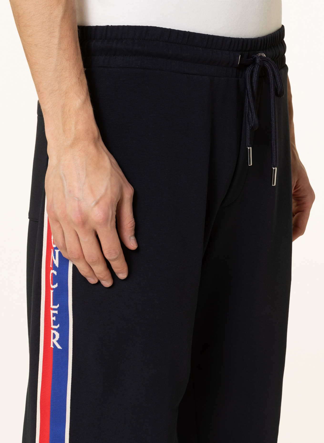 MONCLER Spodnie dresowe LUNGO z lampasami, Kolor: GRANATOWY (Obrazek 5)