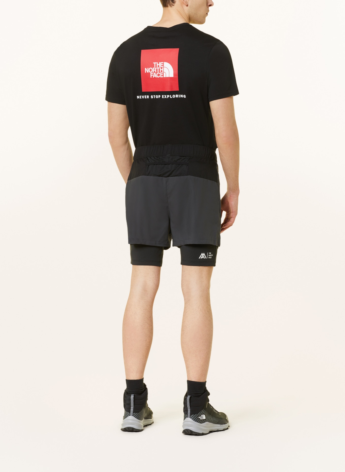 THE NORTH FACE 2-in-1 running shorts MOUNTAIN ATHLETICS LAB, Color: DARK GRAY (Image 3)