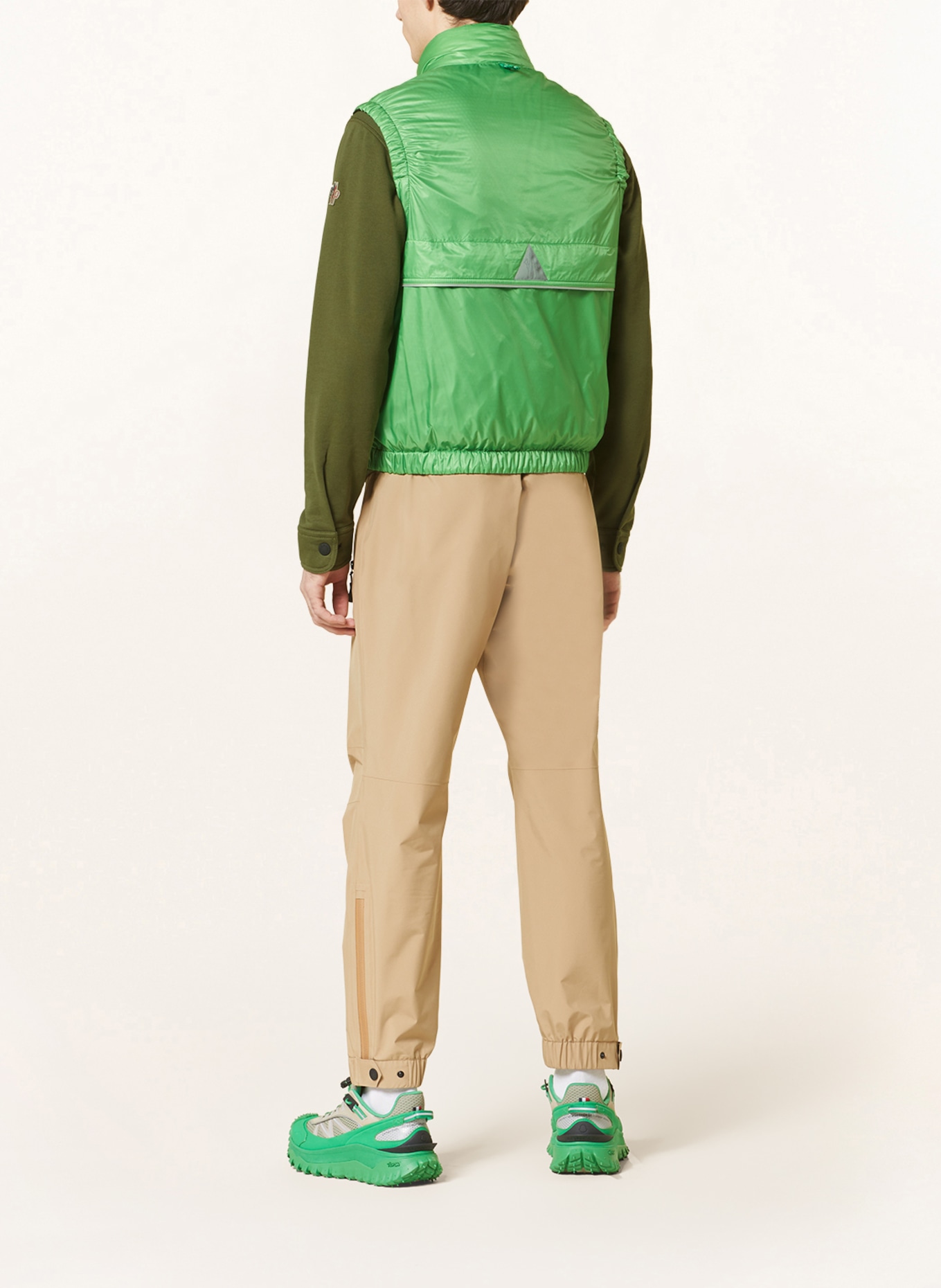 MONCLER GRENOBLE Down vest OLLON, Color: LIGHT GREEN (Image 3)