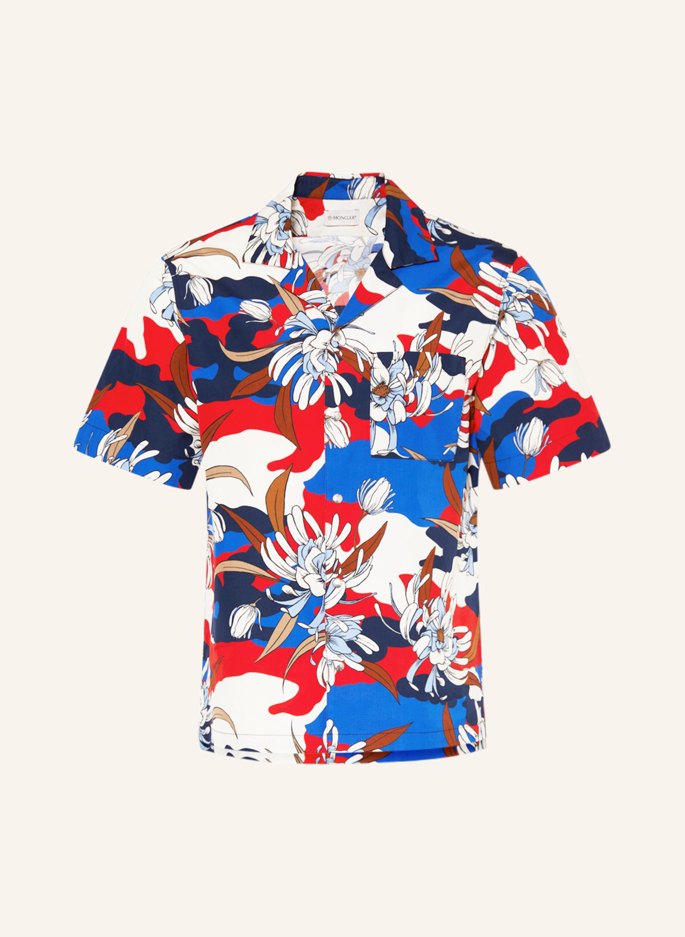 MONCLER Resorthemd Regular Fit, Farbe: ROT/ BLAU/ WEISS (Bild 1)