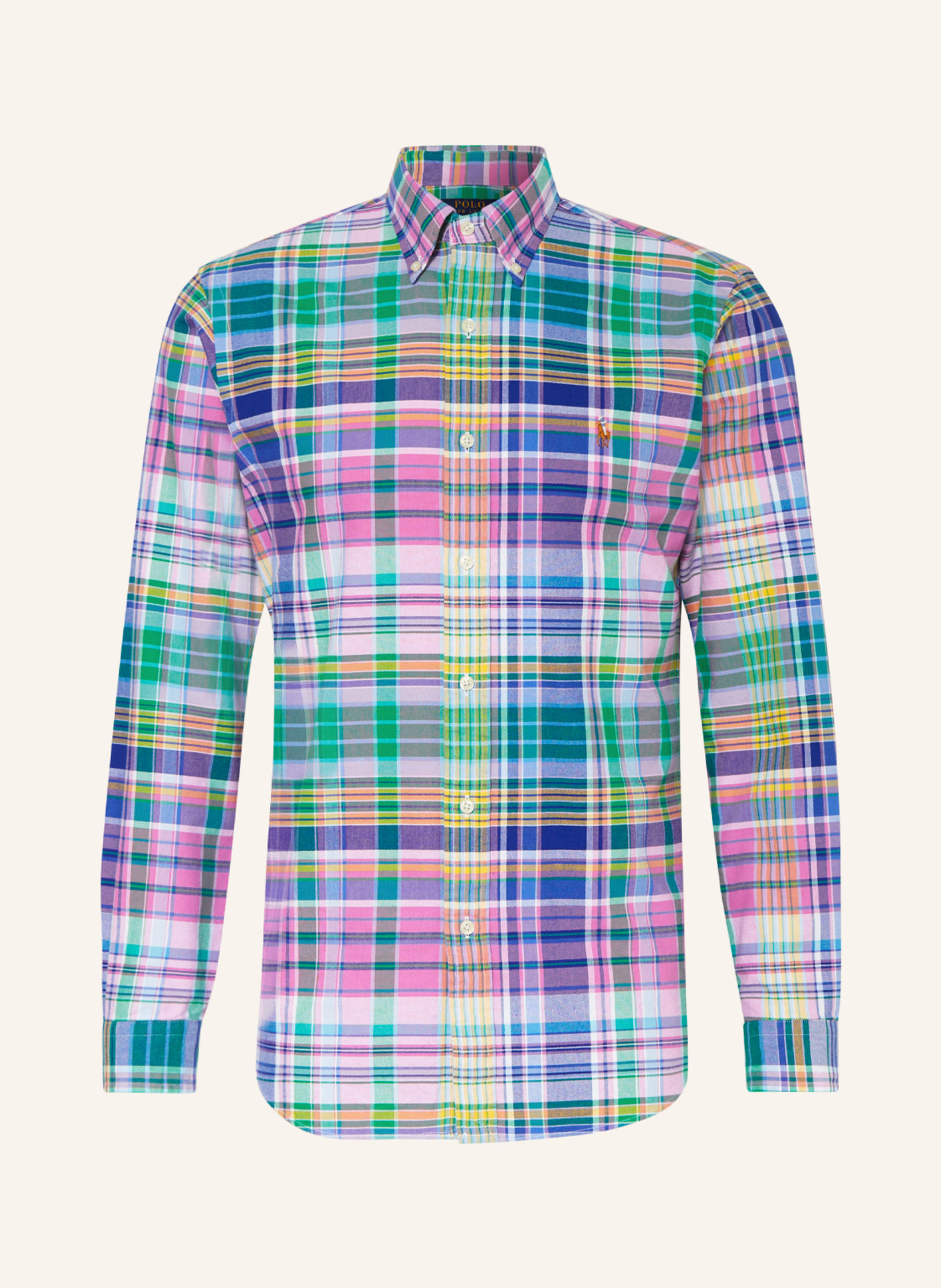 POLO RALPH LAUREN Oxfordhemd Custom Fit, Farbe: PINK/ GRÜN/ BLAU (Bild 1)