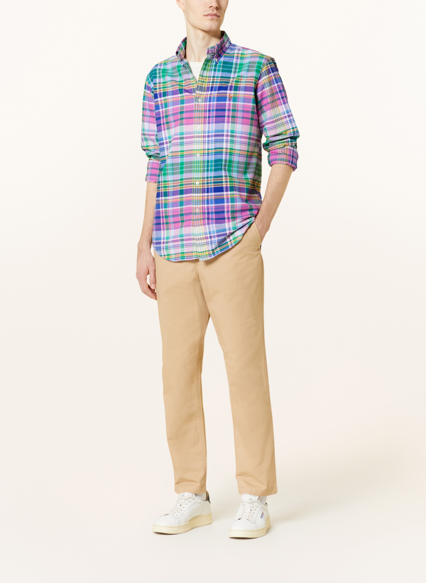 POLO RALPH LAUREN Oxford shirt custom fit, Color: PINK/ GREEN/ BLUE (Image 2)