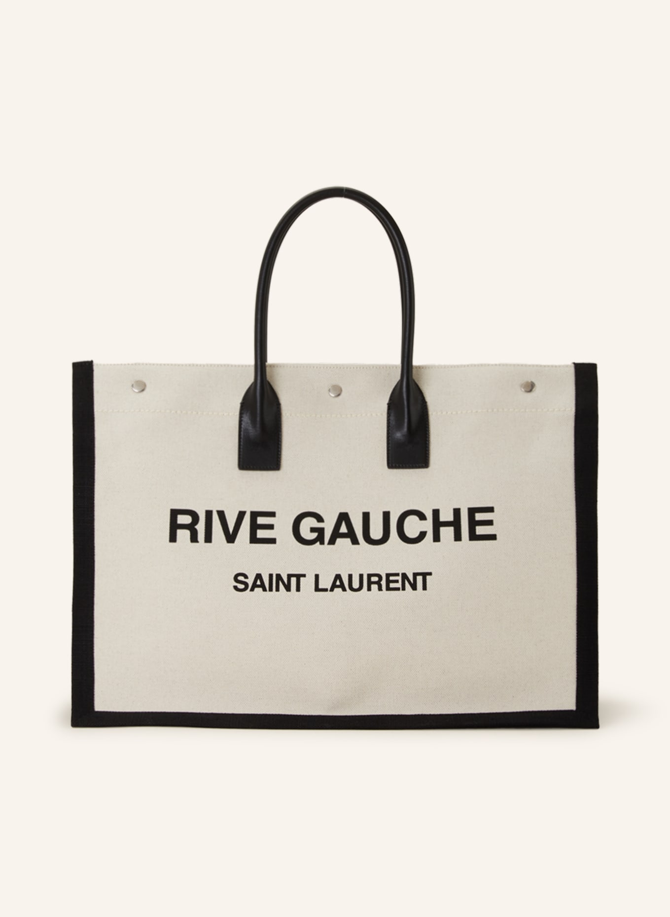 SAINT LAURENT Shopper RIVE GAUCHE LARGE, Farbe: BEIGE/ SCHWARZ (Bild 1)