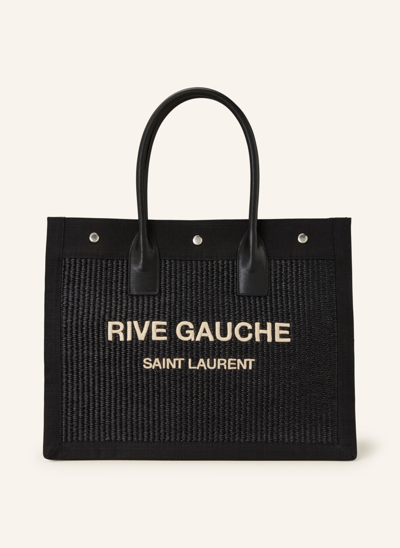 SAINT LAURENT Shopper RIVE GAUCHE, Farbe: SCHWARZ/ BEIGE (Bild 1)