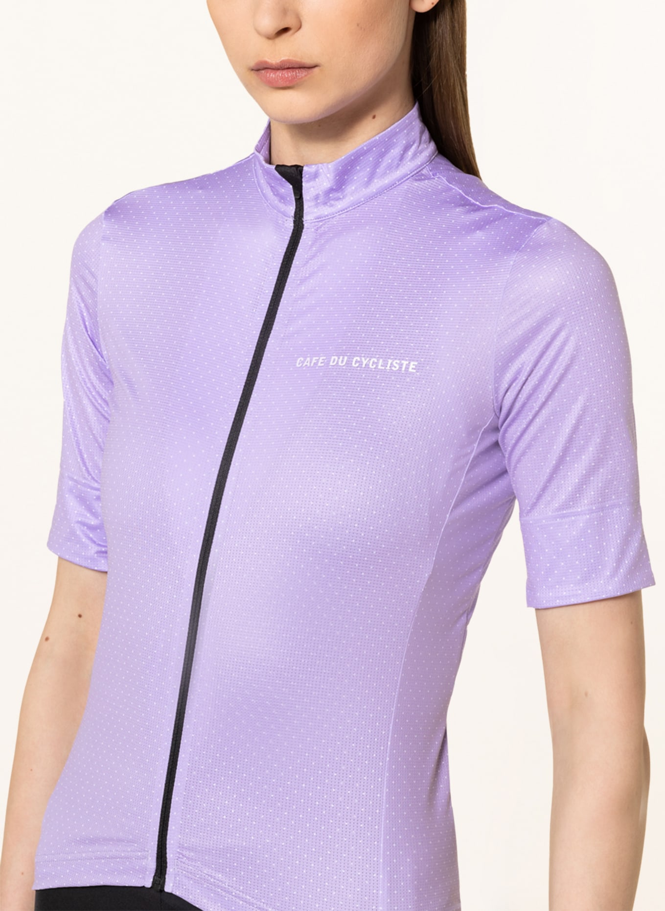 CAFÉ DU CYCLISTE Cycling jersey FLEURETTE, Color: LIGHT PURPLE (Image 4)